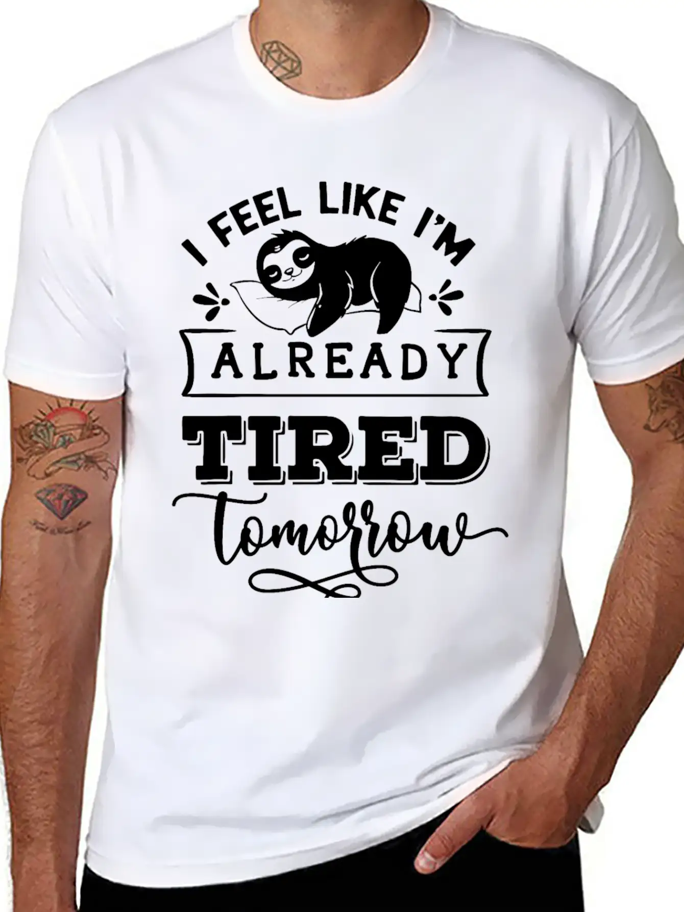 Sloth Funny Quote Cute Animal Basic Graphic T-Shirt – Daily Comfort In Soft Cotton