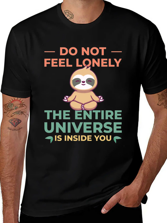 Sloth Sloths, Universe Unisex Short Sleeve Soft Cotton T-Shirt – Casual Everyday Wear