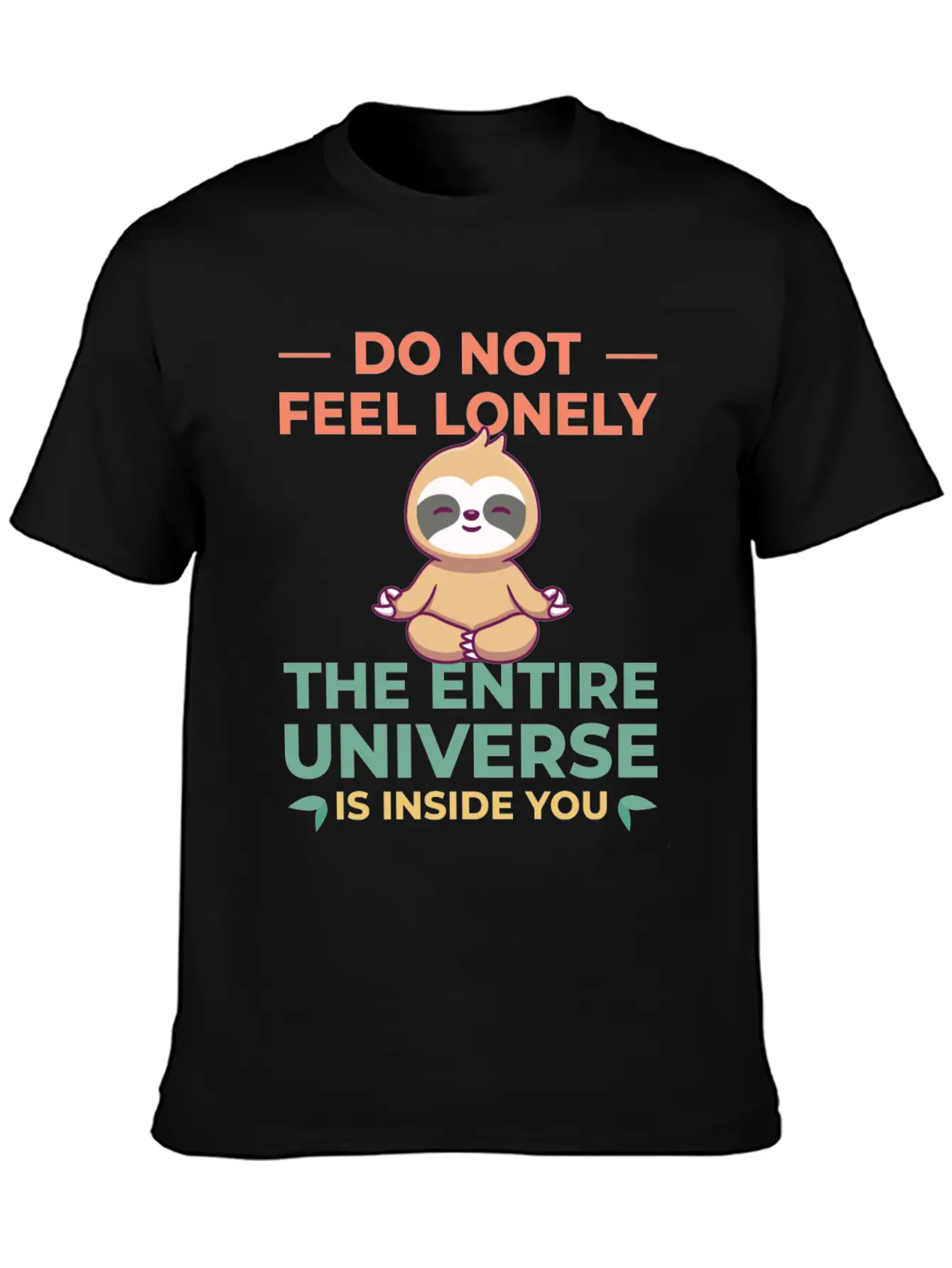 Sloth Sloths, Universe Unisex Short Sleeve Soft Cotton T-Shirt – Casual Everyday Wear