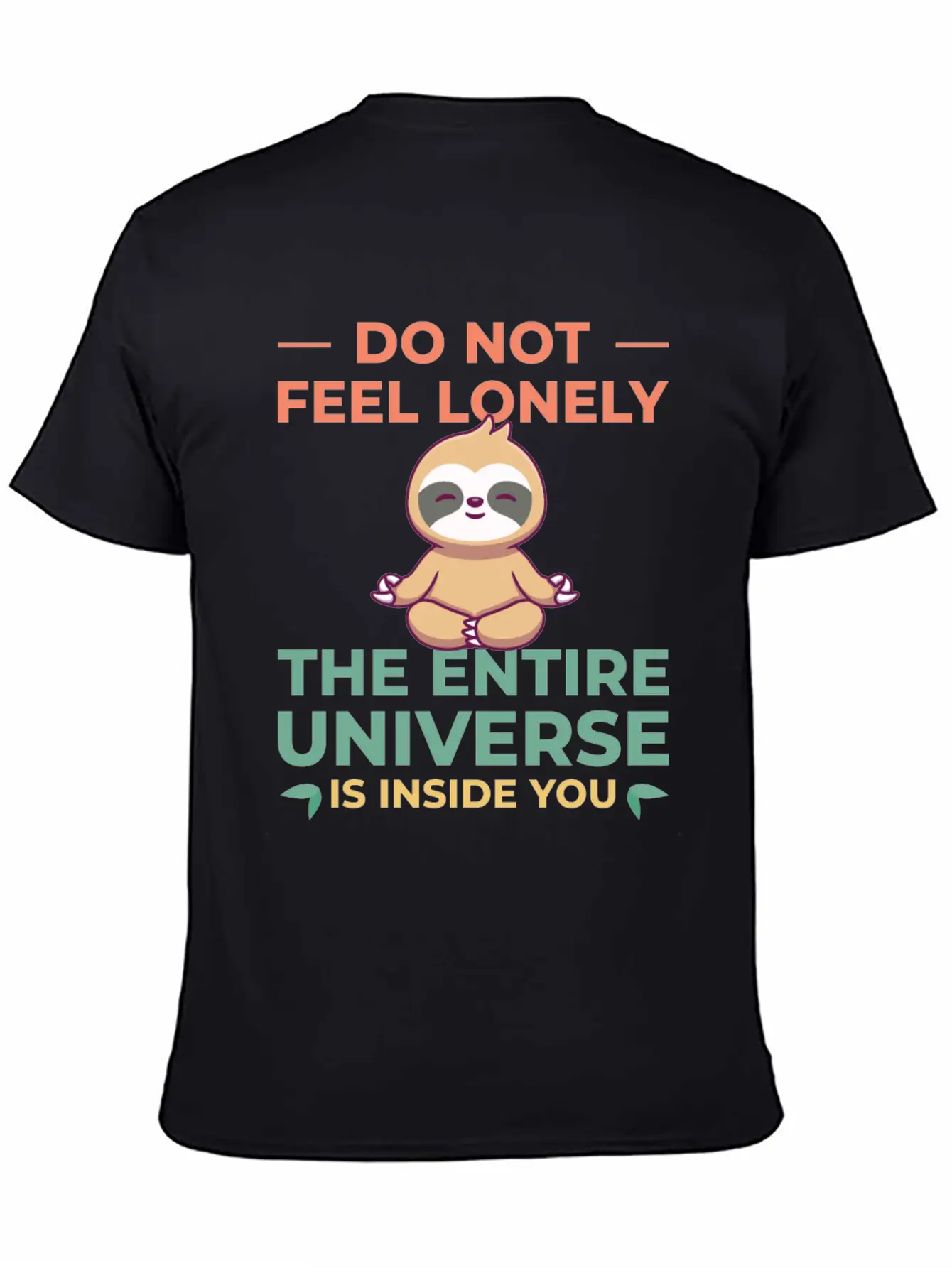 Sloth Sloths, Universe Unisex Short Sleeve Soft Cotton T-Shirt – Casual Everyday Wear