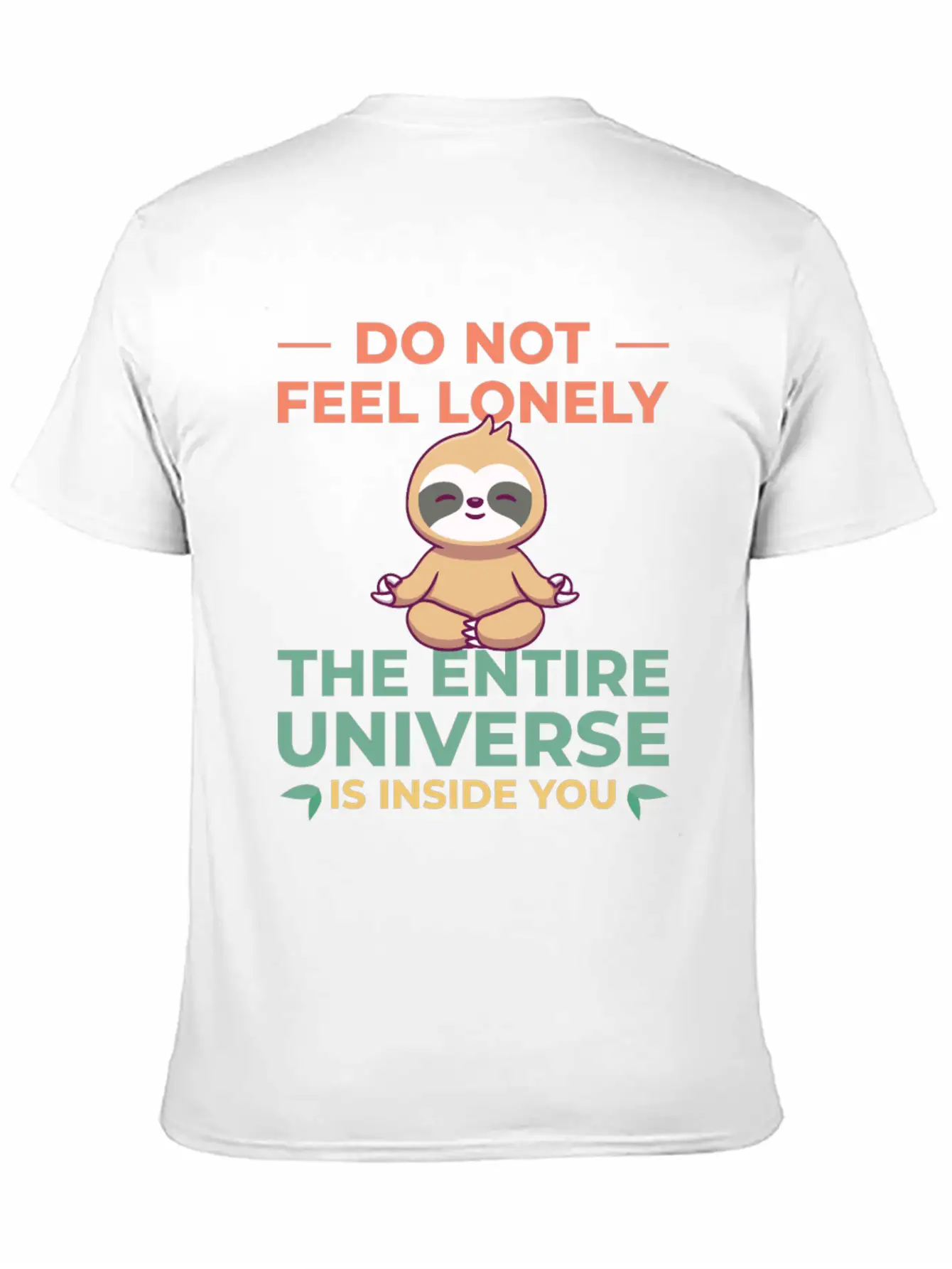 Sloth Sloths, Universe Unisex Short Sleeve Soft Cotton T-Shirt – Casual Everyday Wear