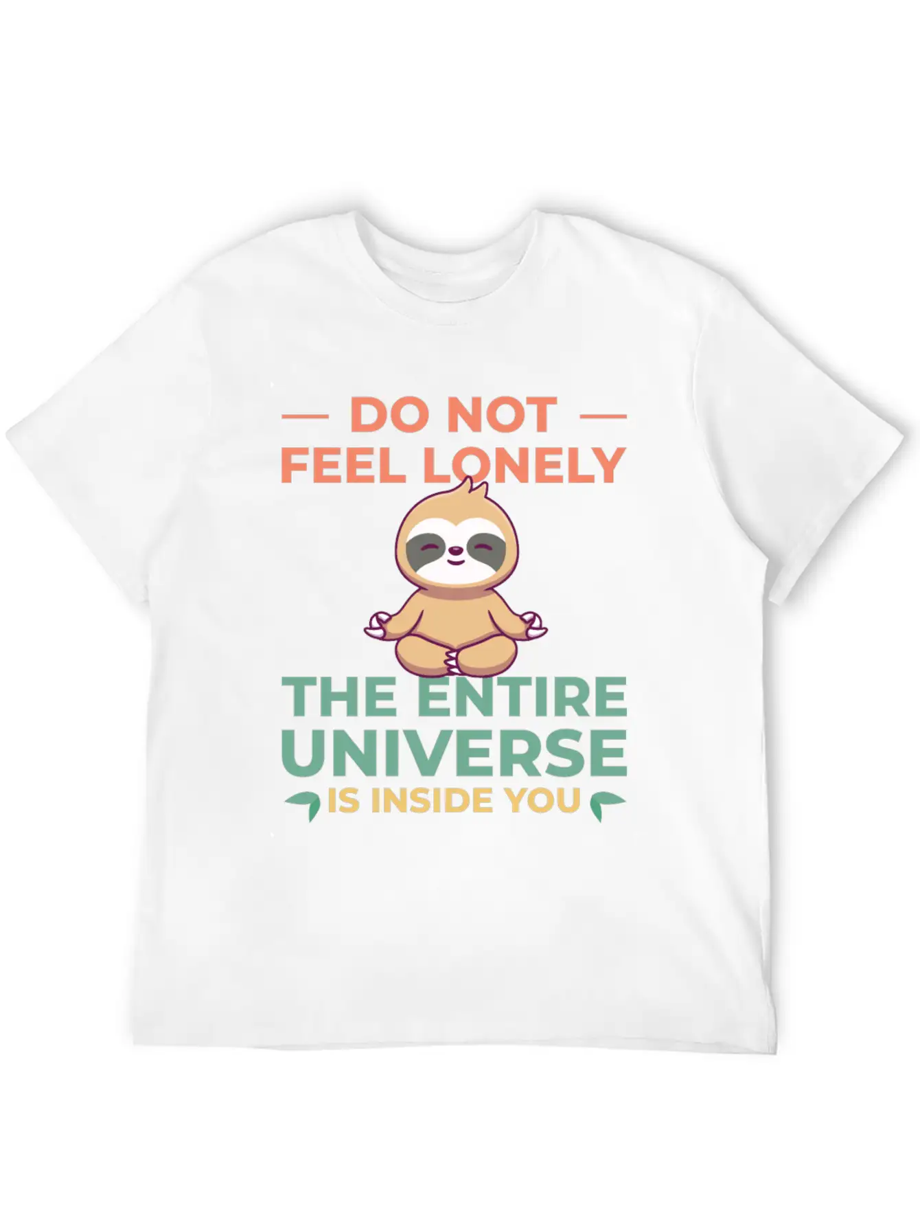 Sloth Sloths, Universe Unisex Short Sleeve Soft Cotton T-Shirt – Casual Everyday Wear