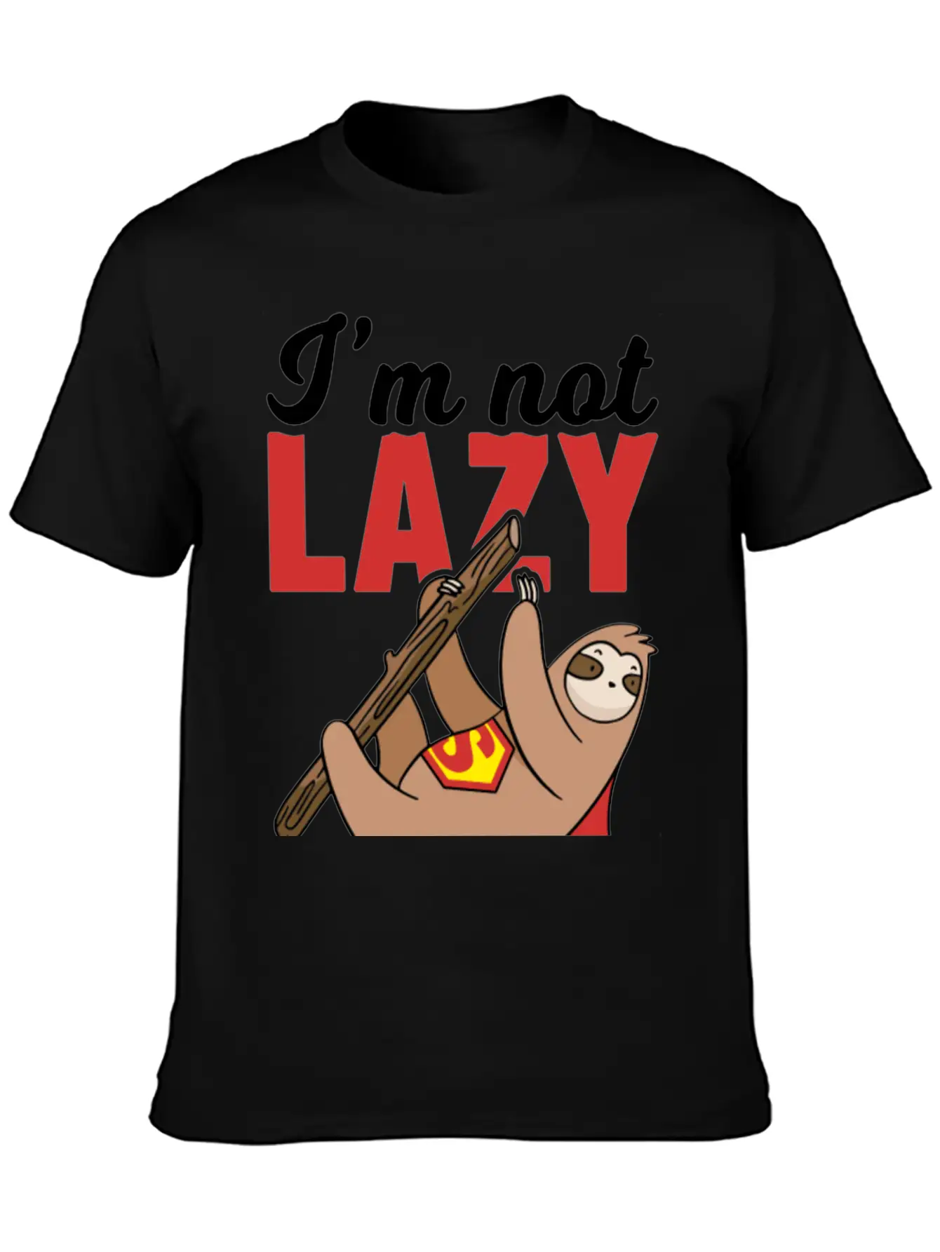 Sloth Super Lazy Super Hero Stylish Everyday T-Shirt – Unisex Basic Cotton Tee