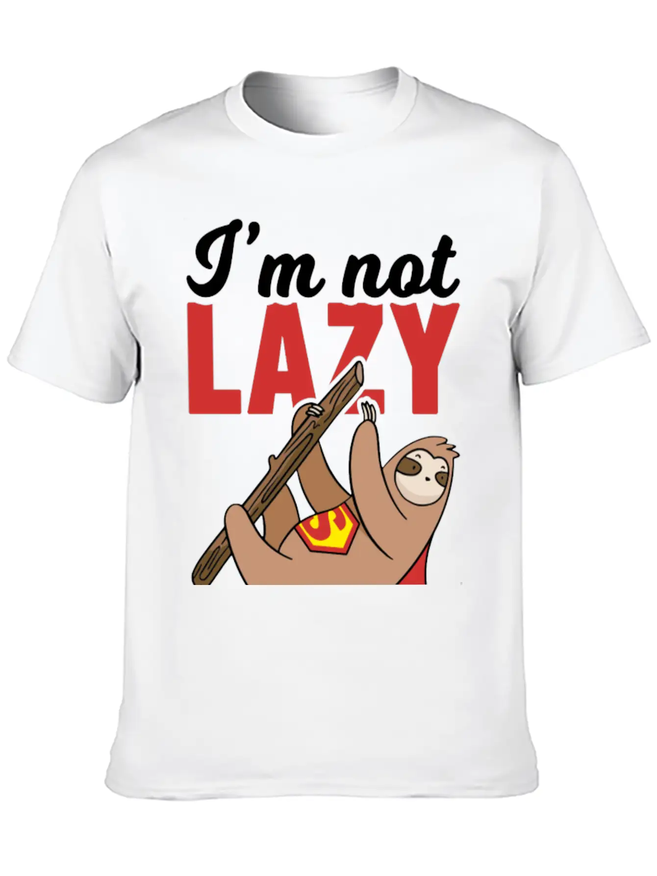 Sloth Super Lazy Super Hero Stylish Everyday T-Shirt – Unisex Basic Cotton Tee