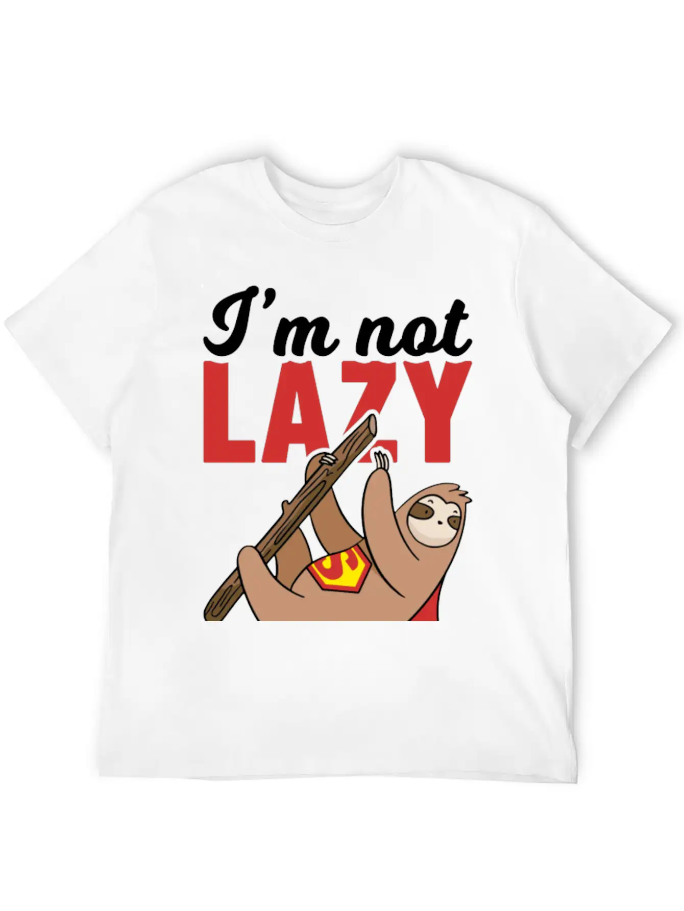 Sloth Super Lazy Super Hero Stylish Everyday T-Shirt – Unisex Basic Cotton Tee