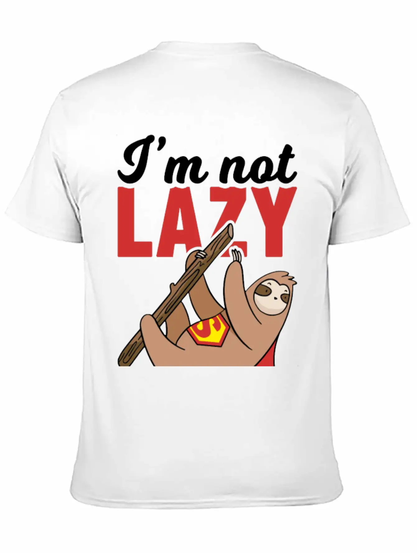 Sloth Super Lazy Super Hero Stylish Everyday T-Shirt – Unisex Basic Cotton Tee