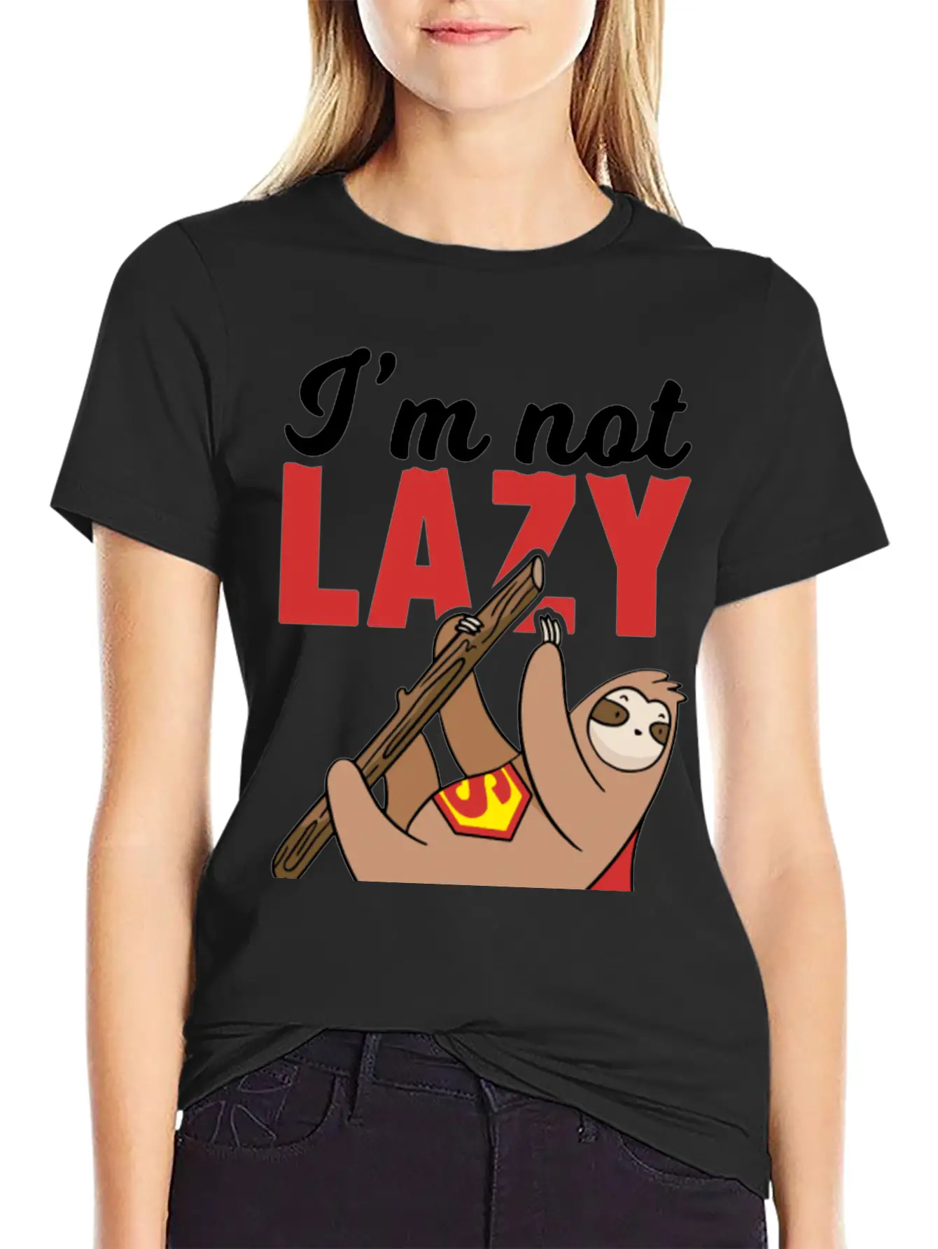 Sloth Super Lazy Super Hero Stylish Everyday T-Shirt – Unisex Basic Cotton Tee