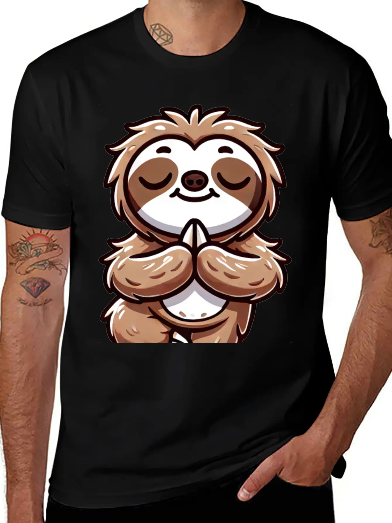 Sloth Yoga Meditation Autogenic Training Balance Timeless Short Sleeve Tee – Comfy And Minimalist Design