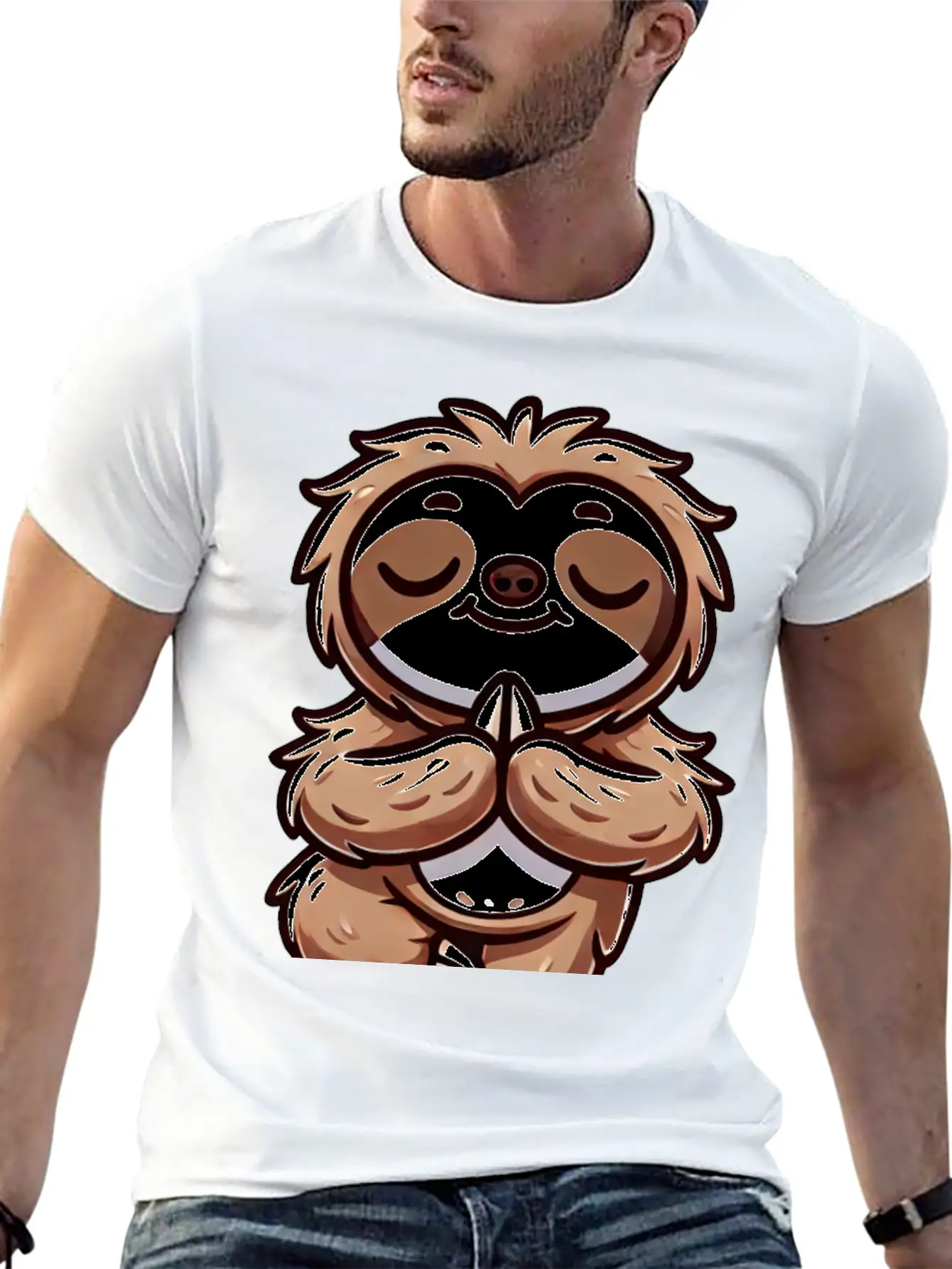 Sloth Yoga Meditation Autogenic Training Balance Timeless Short Sleeve Tee – Comfy And Minimalist Design