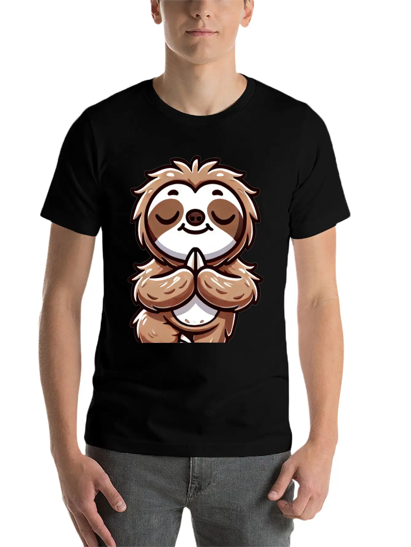 Sloth Yoga Meditation Autogenic Training Balance Timeless Short Sleeve Tee – Comfy And Minimalist Design