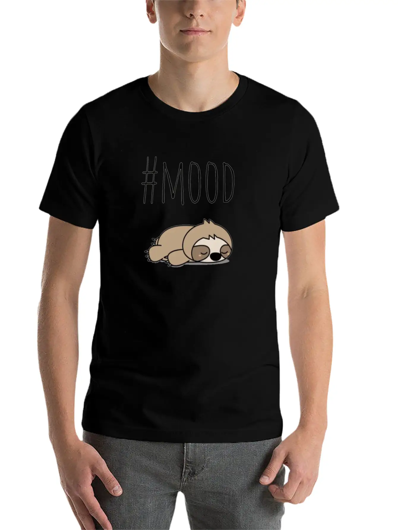 Slothy Mood Stylish Everyday T-Shirt – Unisex Basic Cotton Tee