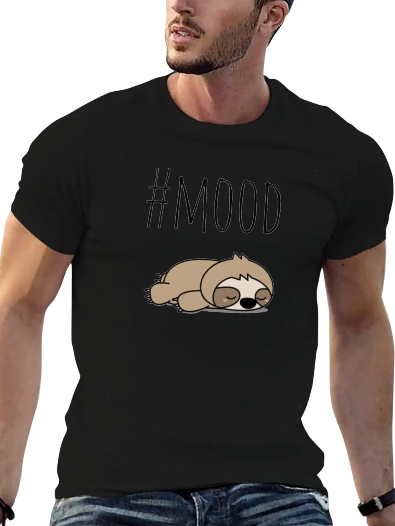 Slothy Mood Stylish Everyday T-Shirt – Unisex Basic Cotton Tee