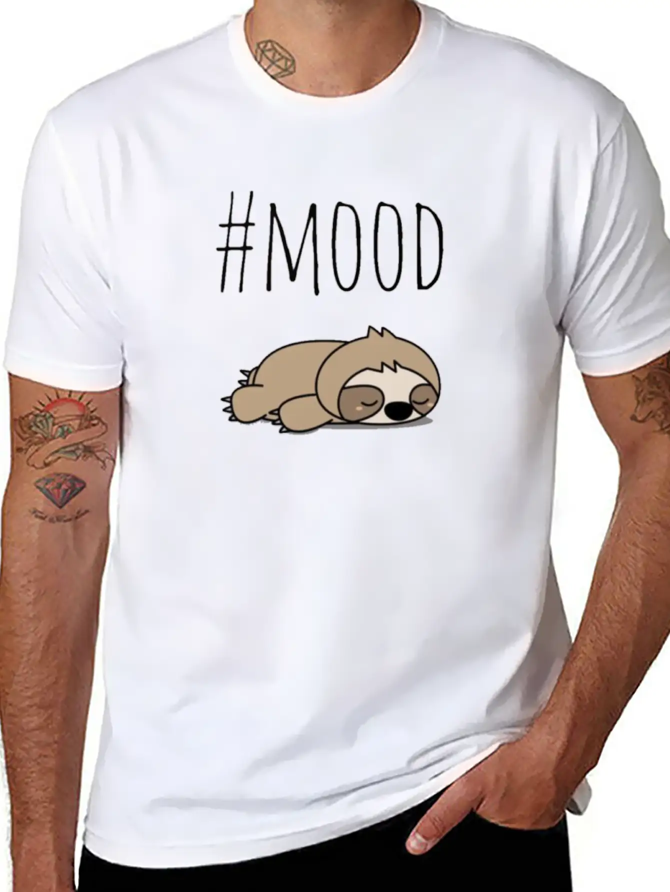 Slothy Mood Stylish Everyday T-Shirt – Unisex Basic Cotton Tee