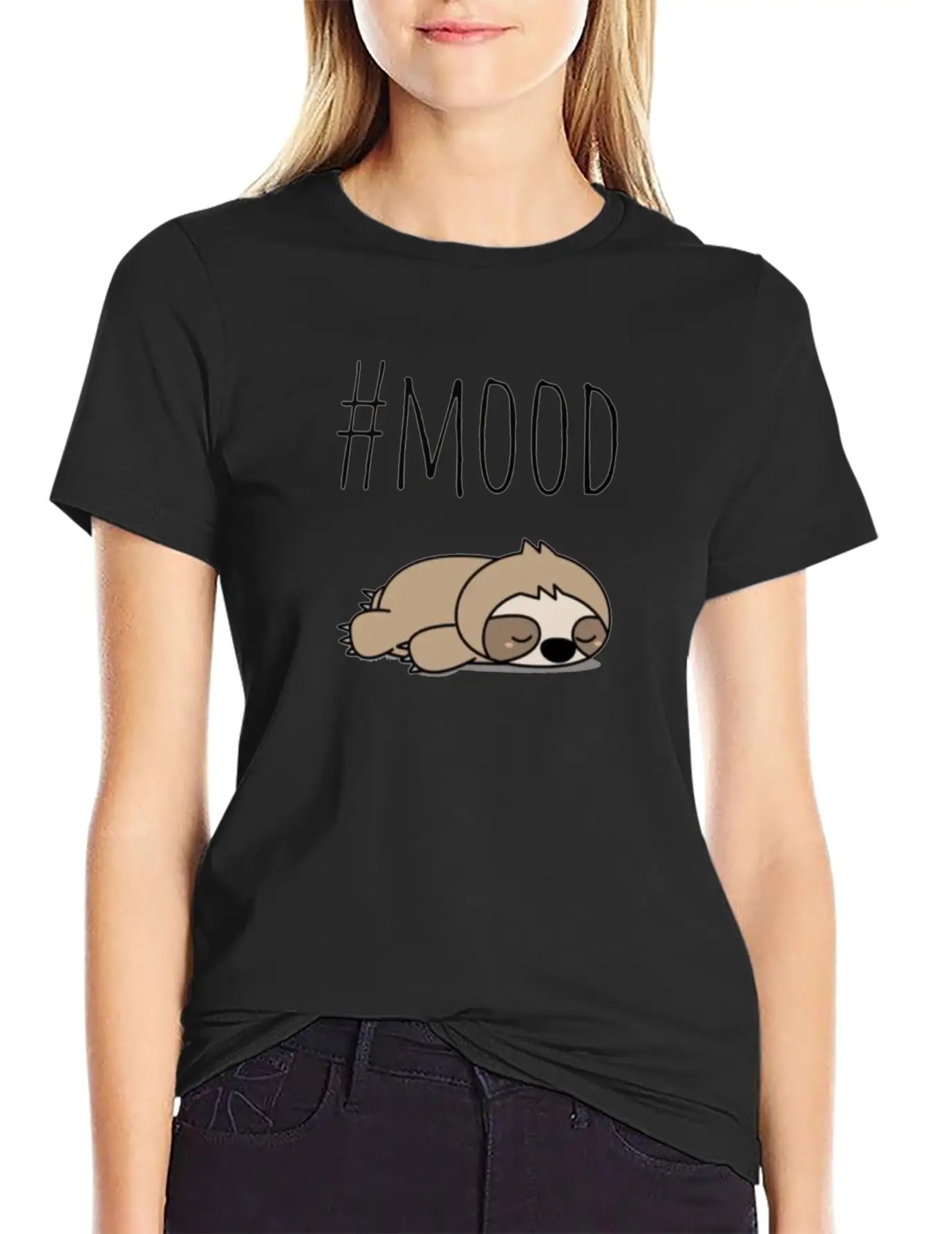 Slothy Mood Stylish Everyday T-Shirt – Unisex Basic Cotton Tee