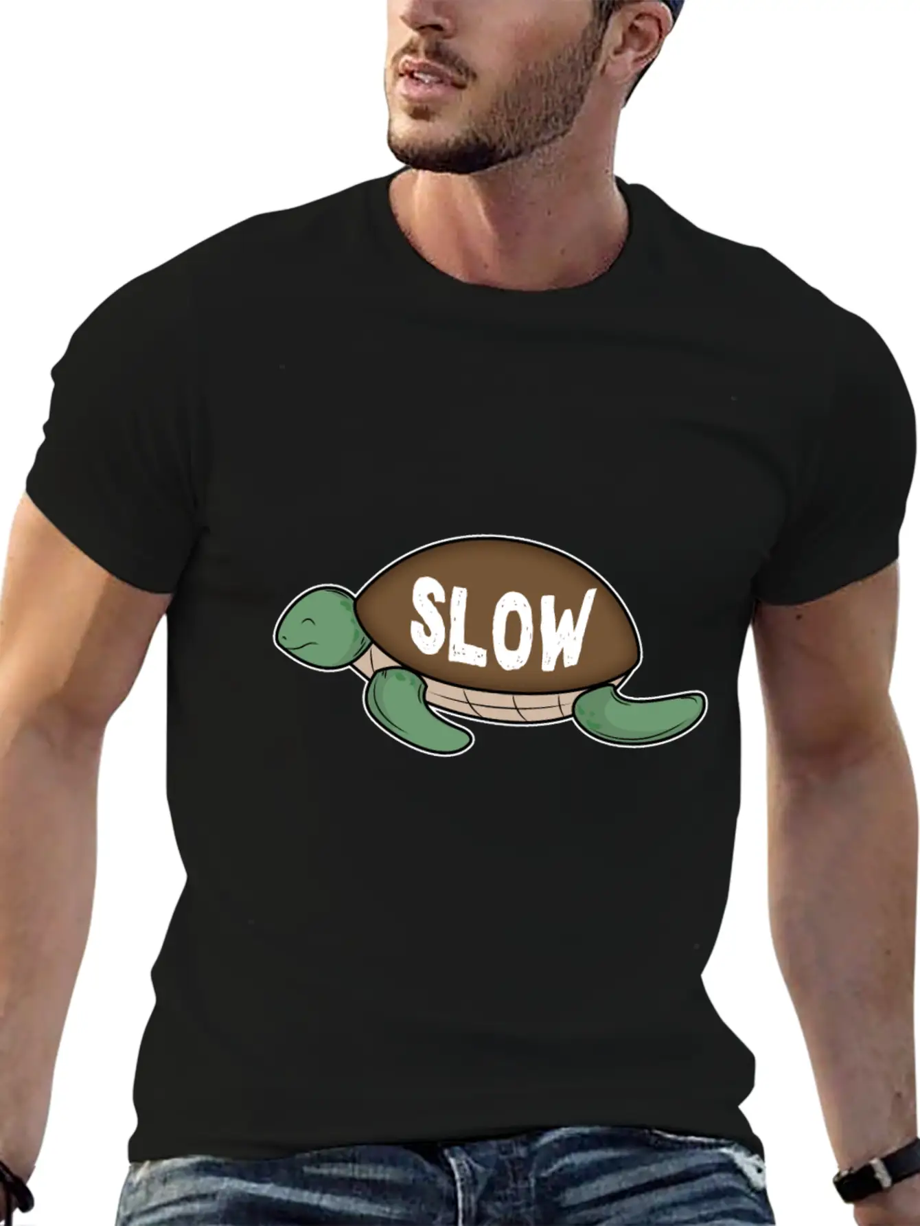 Slow Turtle Comfortable Minimalist Graphic Tee – Summer Style Essential