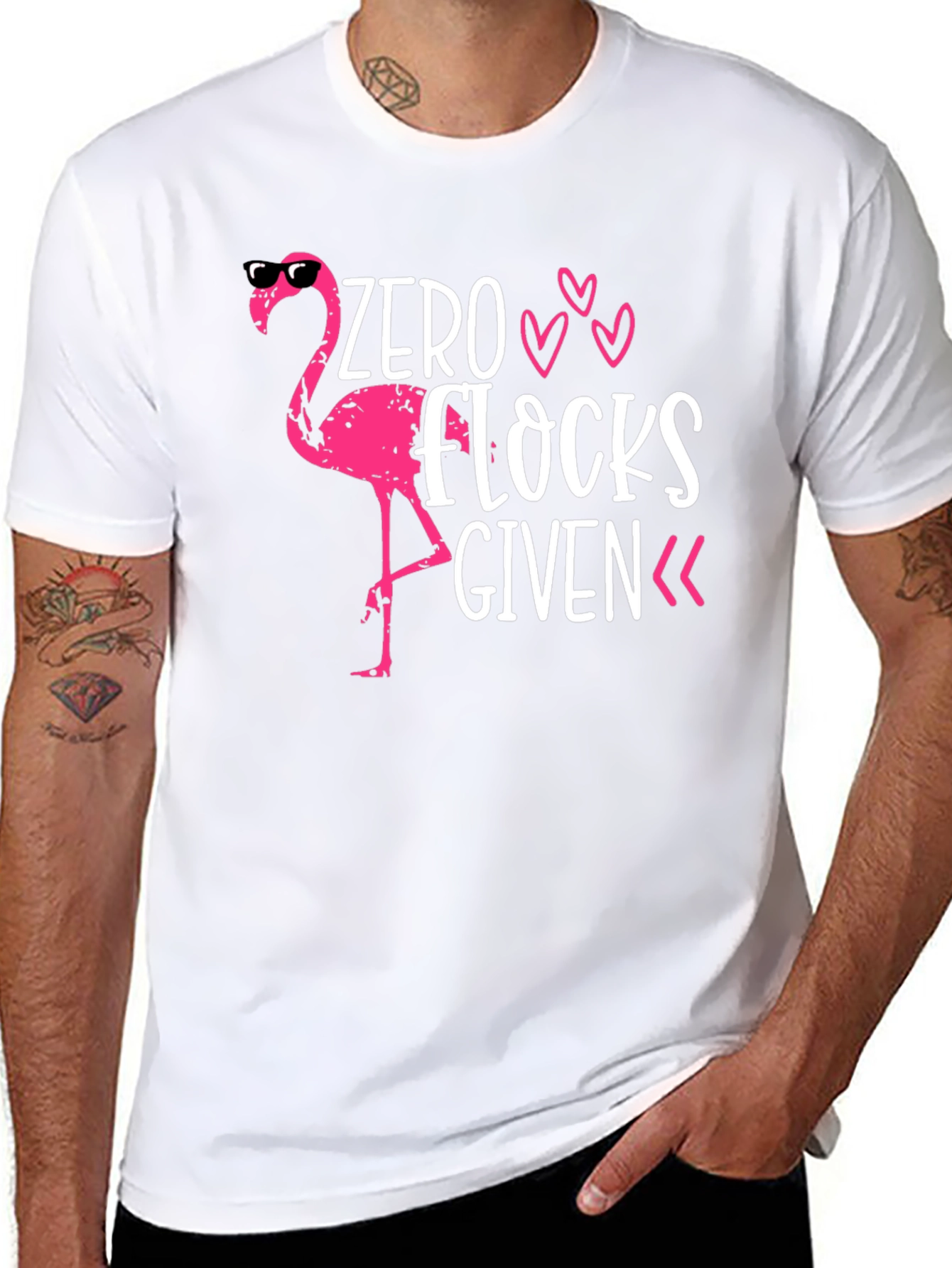 Zero Flocks Given Flamingo T-Shirt