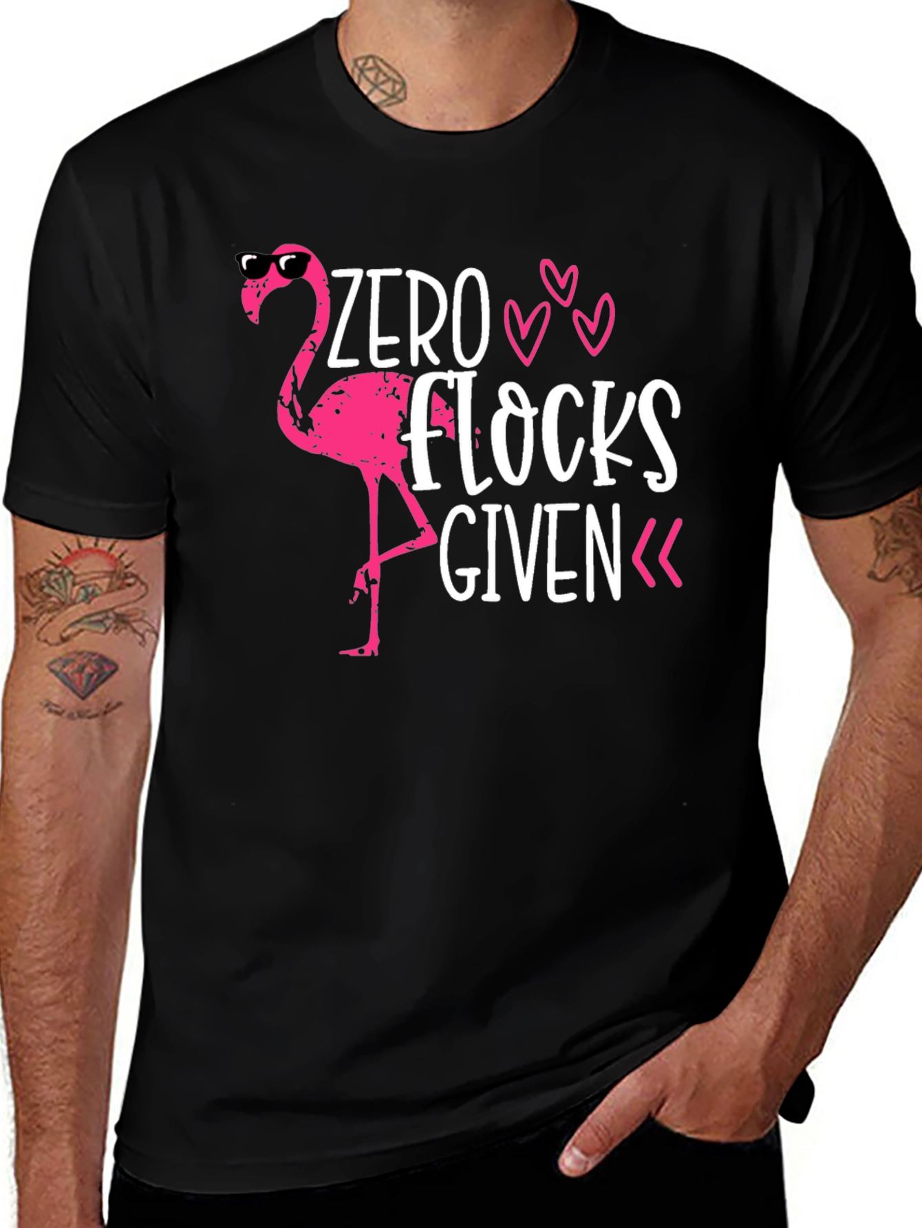 Zero Flocks Given Flamingo T-Shirt