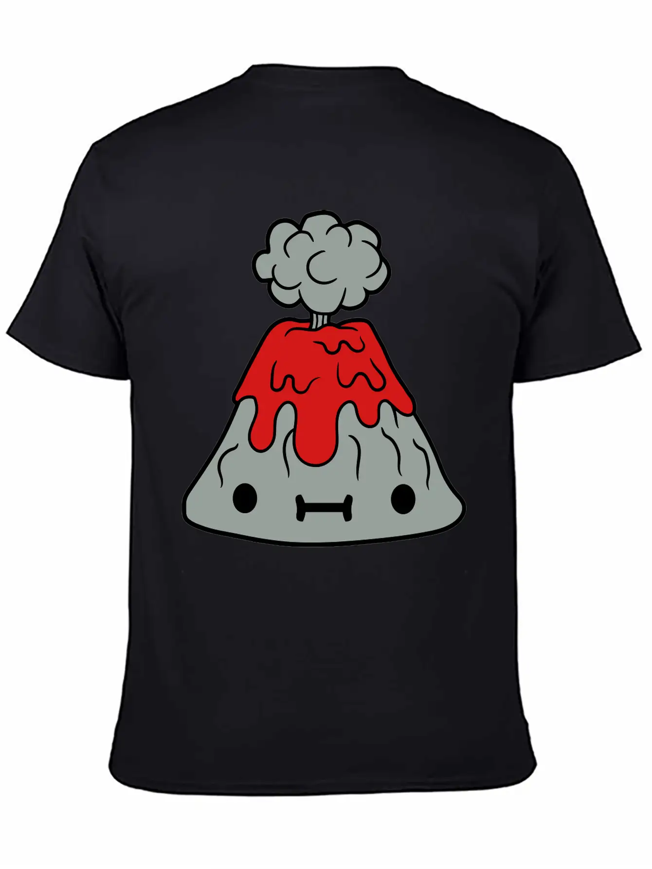 Small Sweet Volcano With Face Comfortable Minimalist Graphic Tee – Summer Style Essential