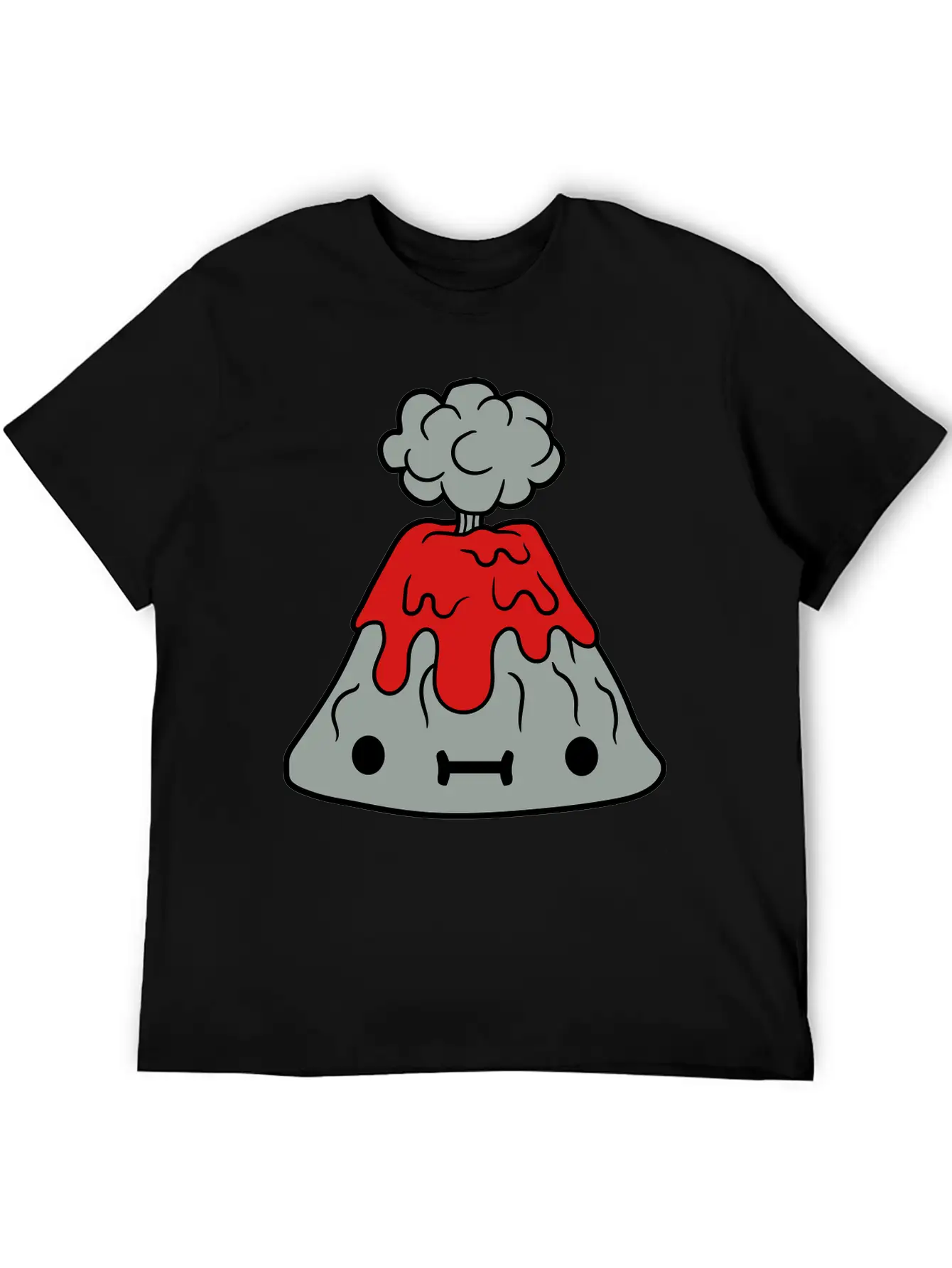 Small Sweet Volcano With Face Comfortable Minimalist Graphic Tee – Summer Style Essential