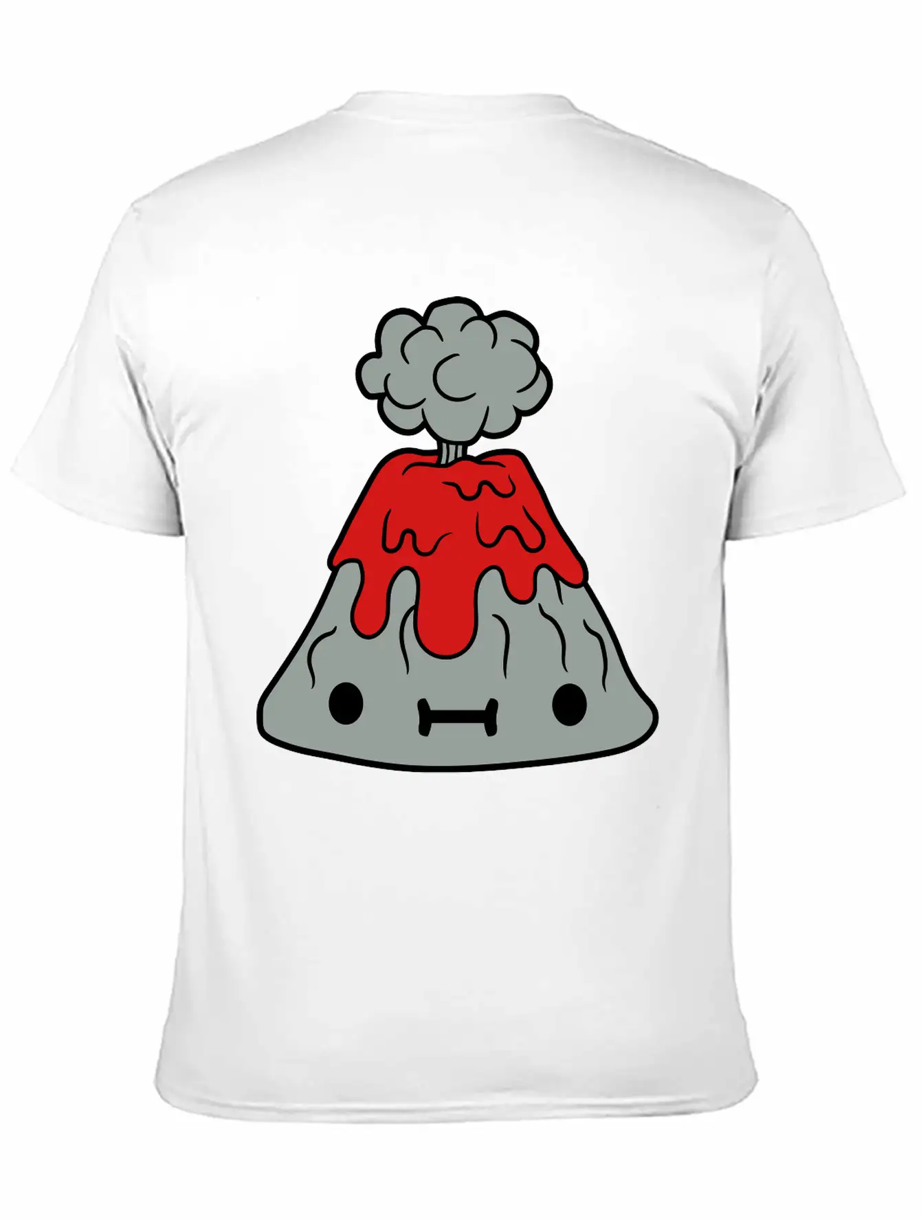 Small Sweet Volcano With Face Comfortable Minimalist Graphic Tee – Summer Style Essential