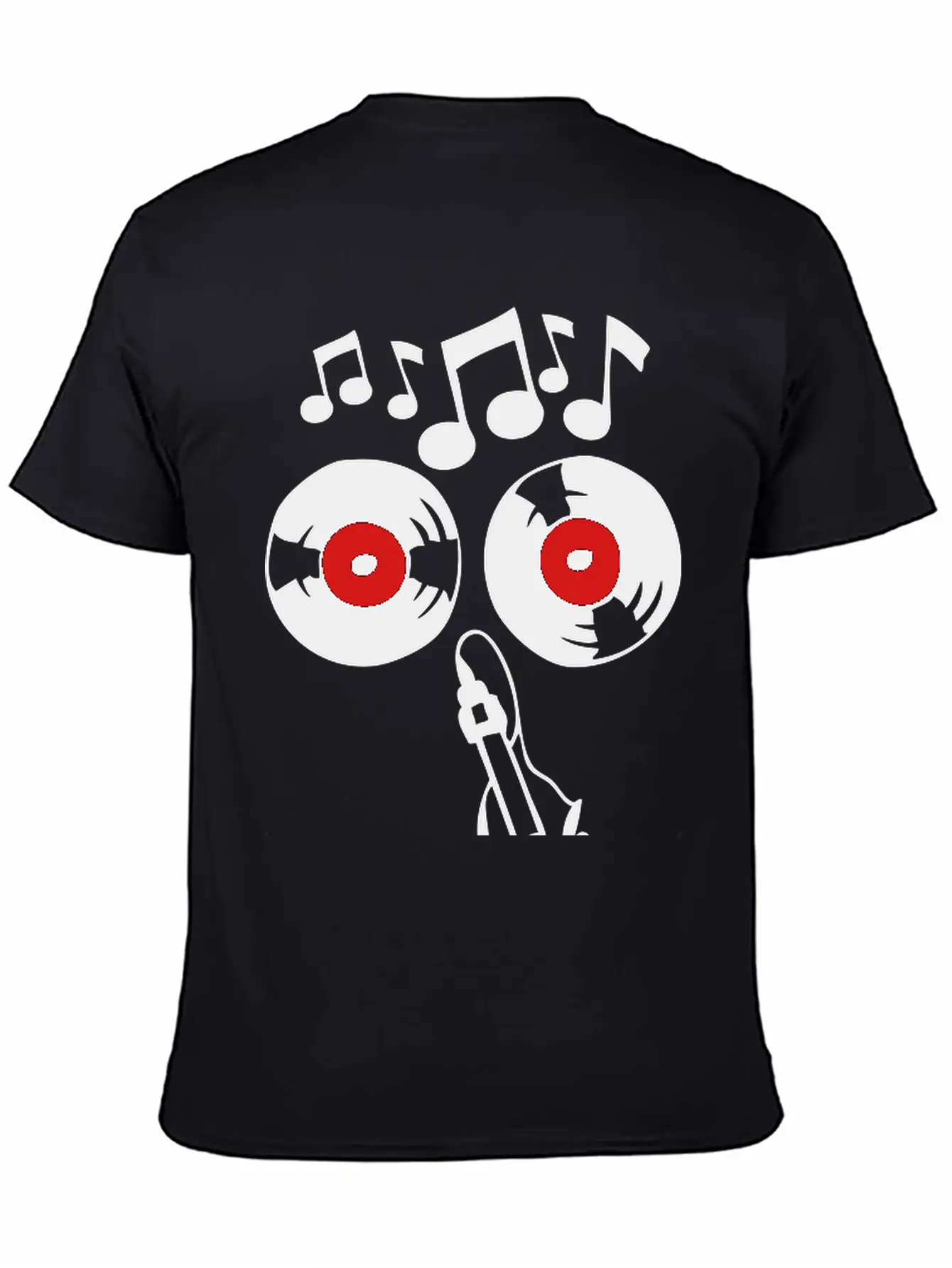 Smiley 33 Rpm Disc Music Note Key Soil Basic Graphic T-Shirt – Daily Comfort In Soft Cotton