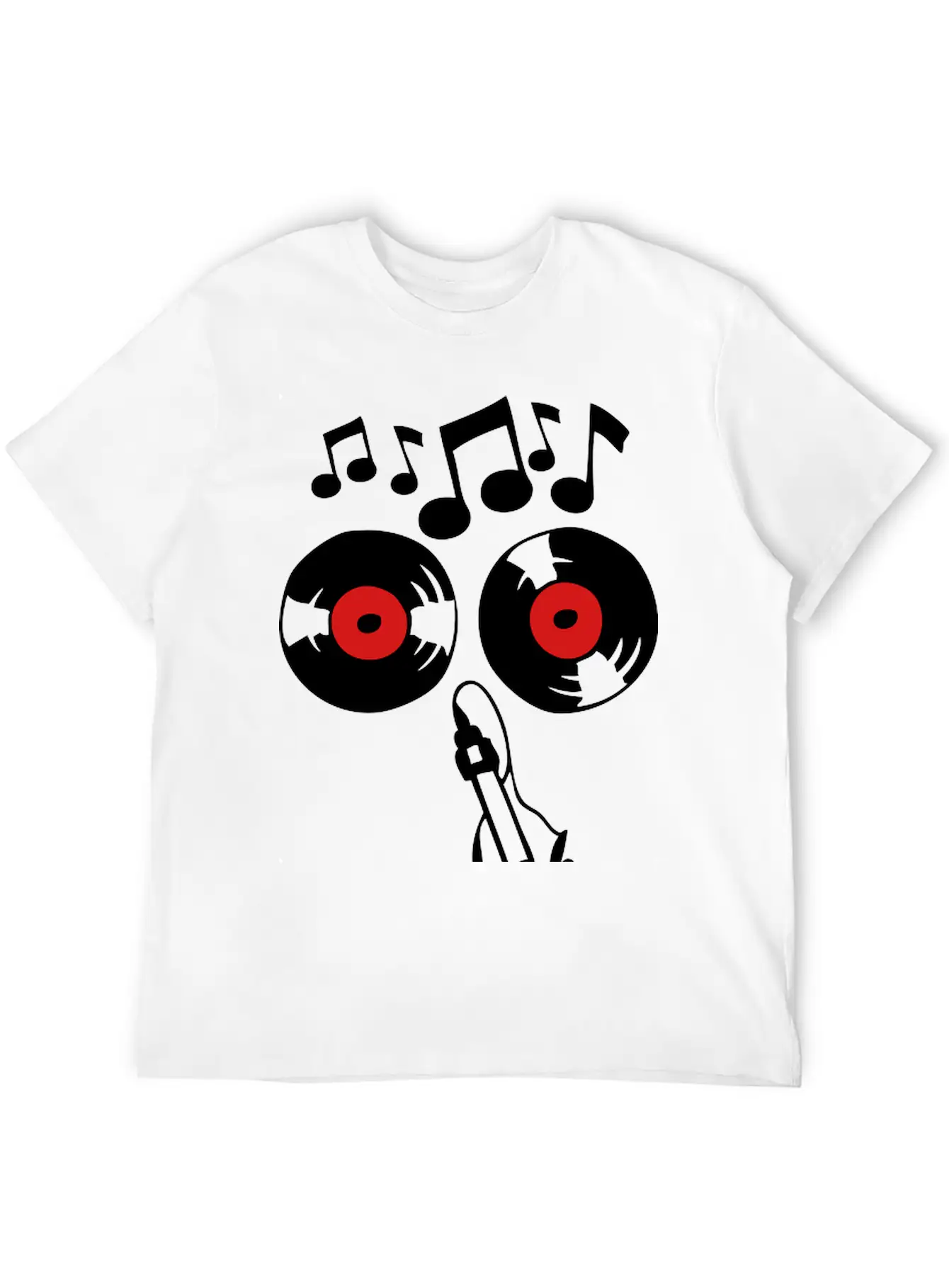 Smiley 33 Rpm Disc Music Note Key Soil Basic Graphic T-Shirt – Daily Comfort In Soft Cotton