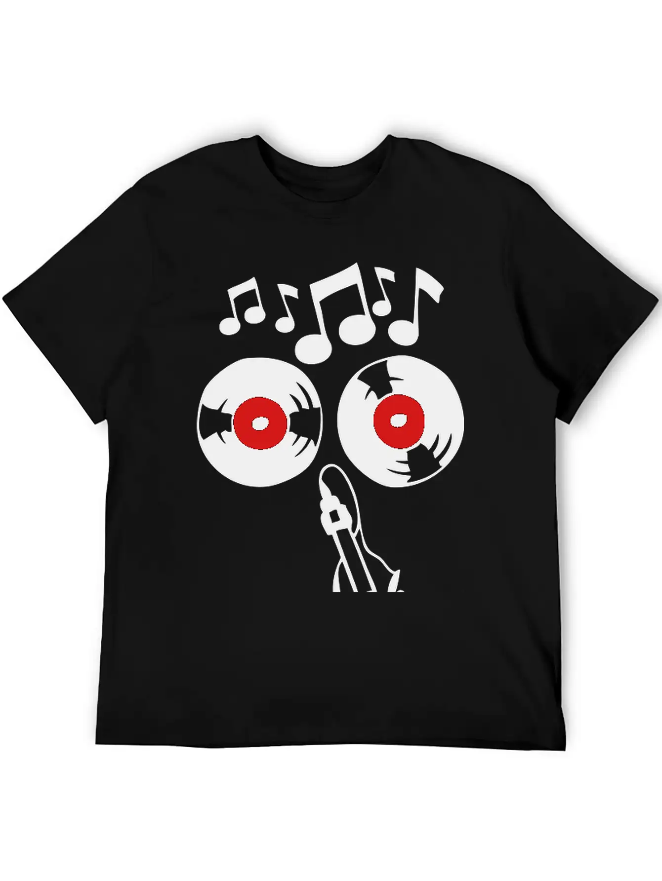 Smiley 33 Rpm Disc Music Note Key Soil Basic Graphic T-Shirt – Daily Comfort In Soft Cotton