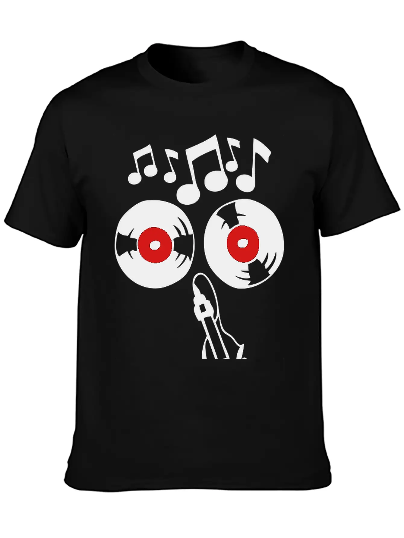 Smiley 33 Rpm Disc Music Note Key Soil Basic Graphic T-Shirt – Daily Comfort In Soft Cotton