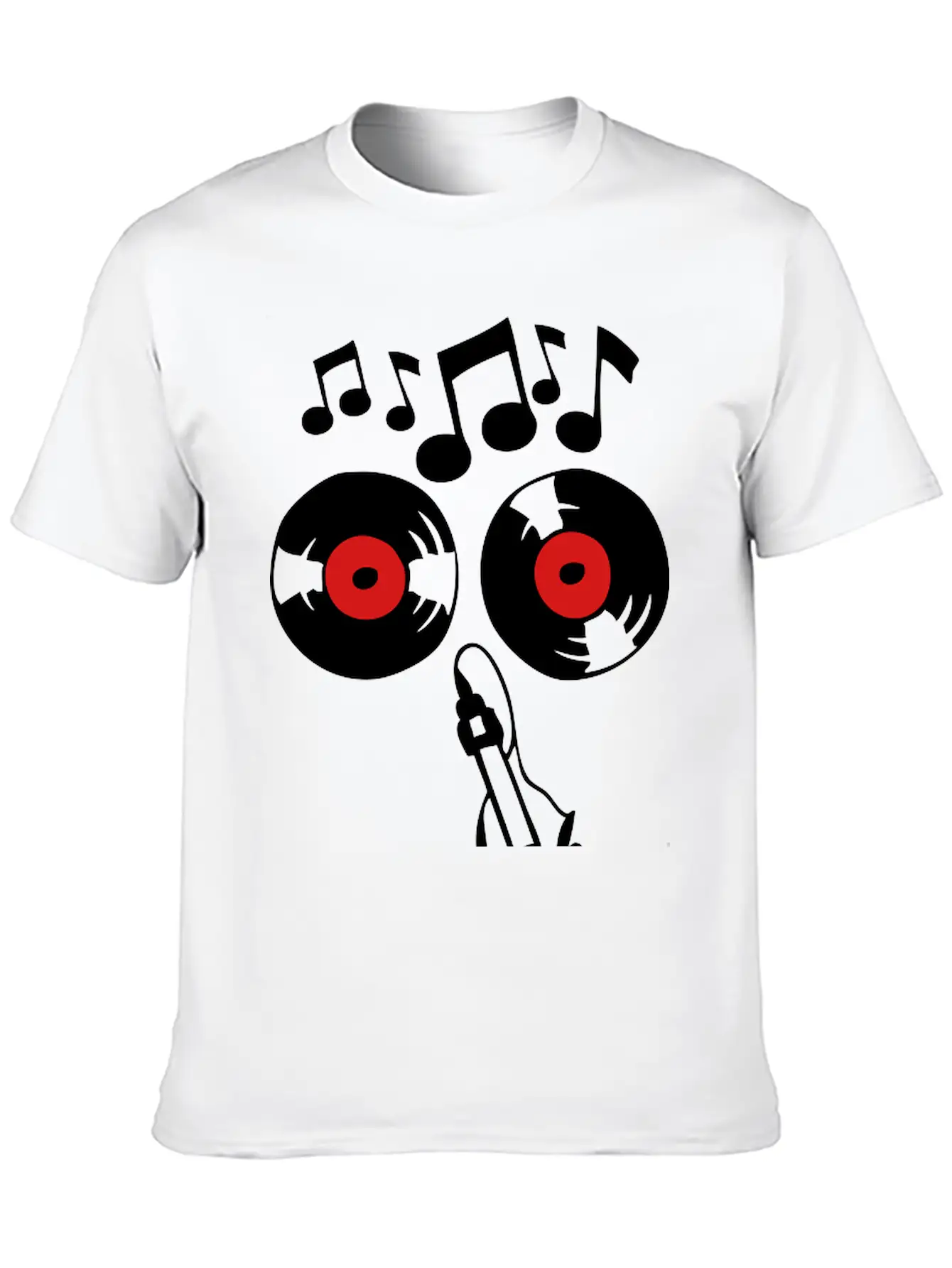Smiley 33 Rpm Disc Music Note Key Soil Basic Graphic T-Shirt – Daily Comfort In Soft Cotton