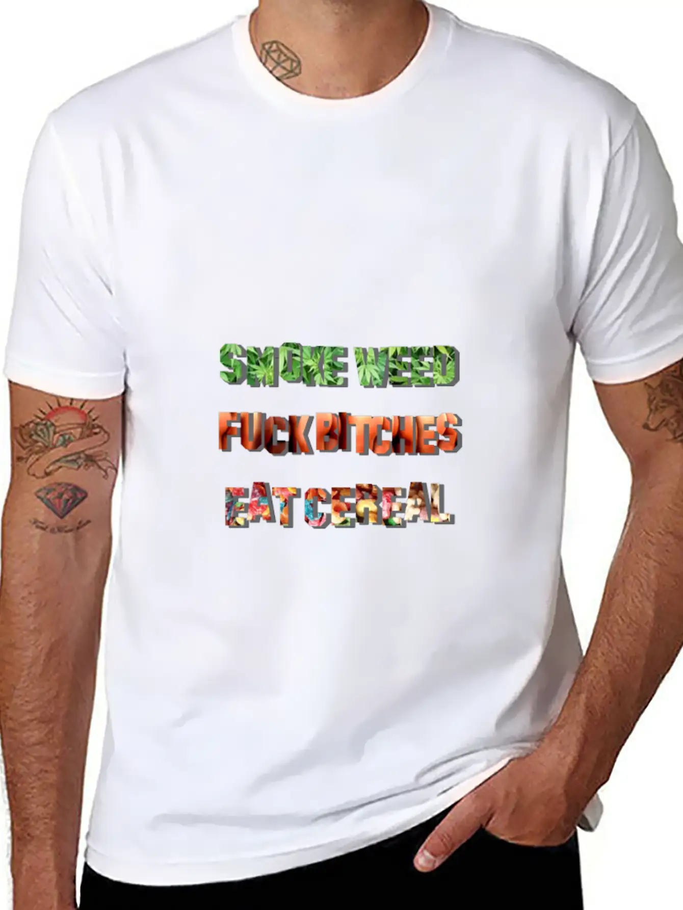 Smoke Fuck Eat Unisex Short Sleeve Soft Cotton T-Shirt – Casual Everyday Wear