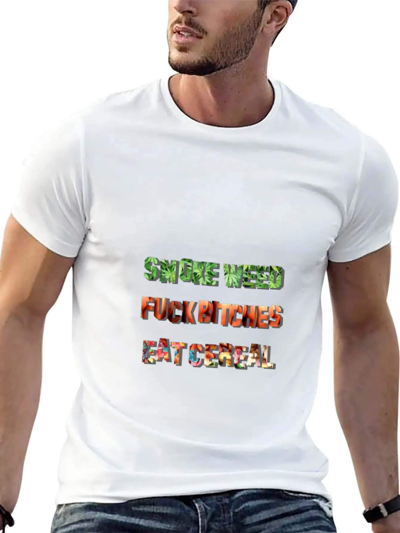 Smoke Fuck Eat Unisex Short Sleeve Soft Cotton T-Shirt – Casual Everyday Wear