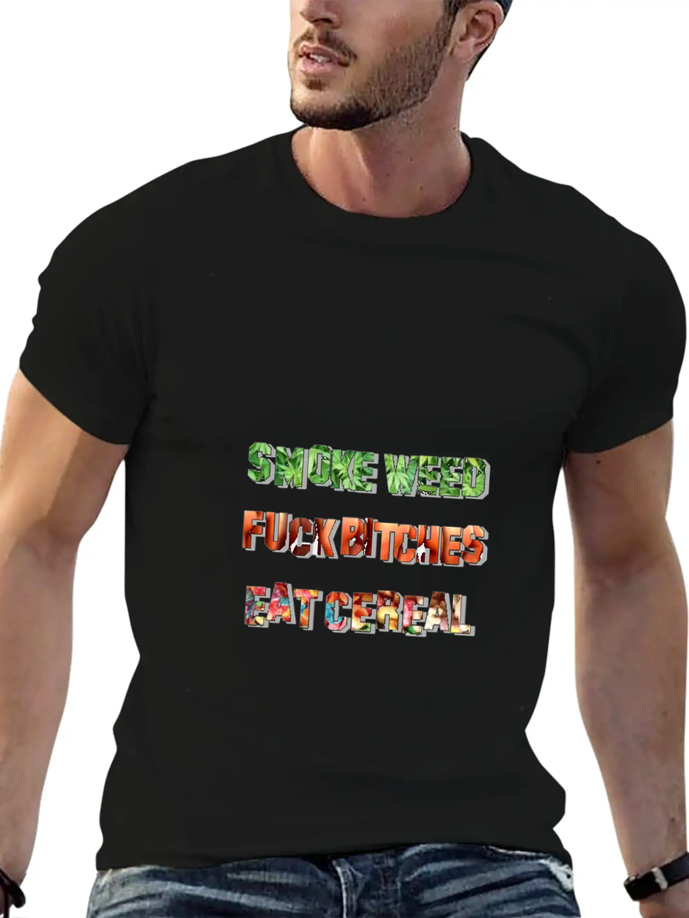 Smoke Fuck Eat Unisex Short Sleeve Soft Cotton T-Shirt – Casual Everyday Wear