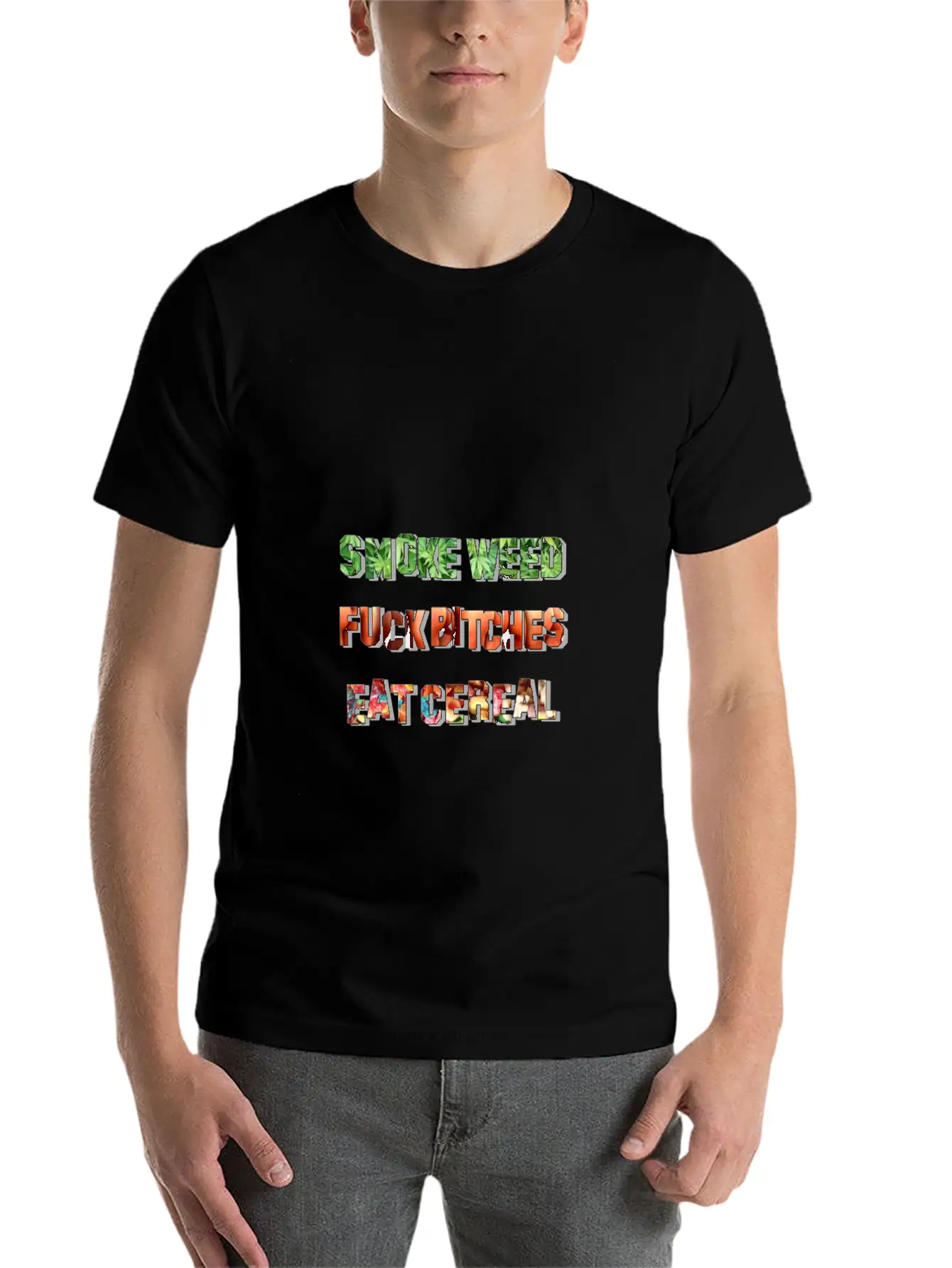 Smoke Fuck Eat Unisex Short Sleeve Soft Cotton T-Shirt – Casual Everyday Wear