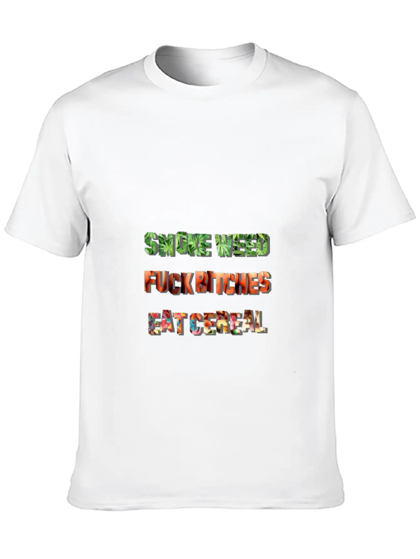 Smoke Fuck Eat Unisex Short Sleeve Soft Cotton T-Shirt – Casual Everyday Wear