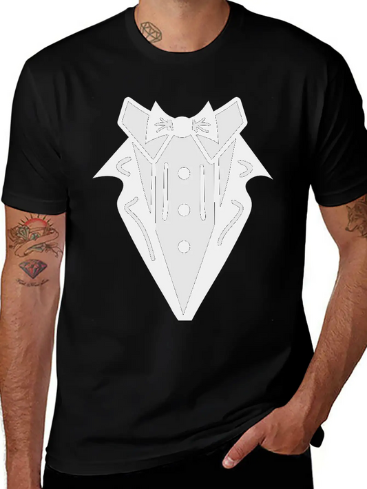 Smoking Tuxedo Elegance Timeless Short Sleeve Tee – Comfy And Minimalist Design