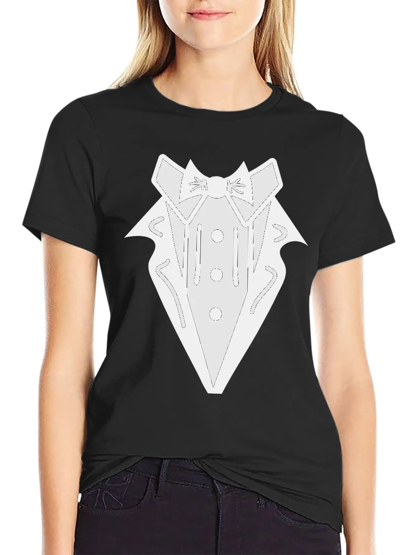 Smoking Tuxedo Elegance Timeless Short Sleeve Tee – Comfy And Minimalist Design