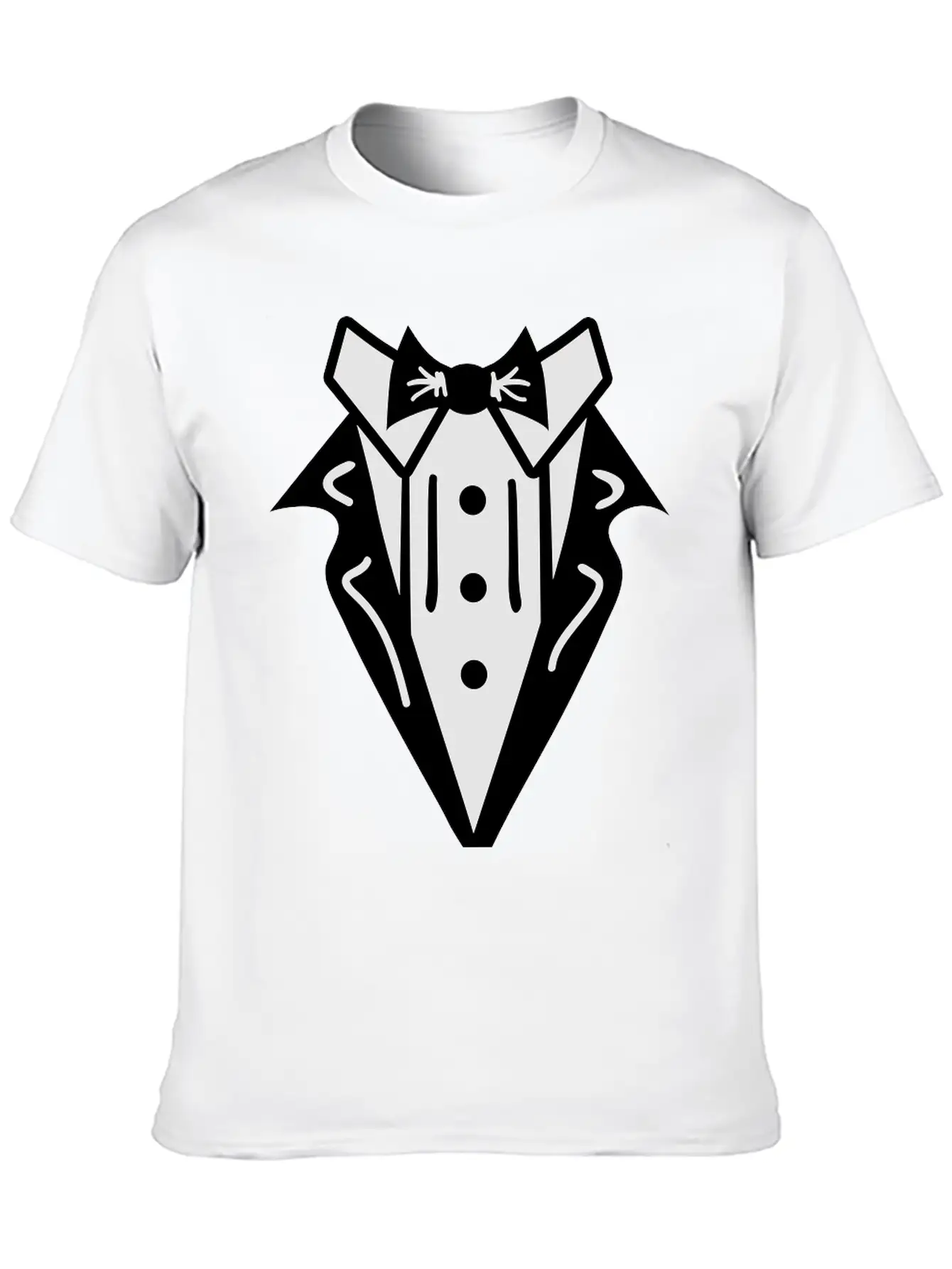 Smoking Tuxedo Elegance Timeless Short Sleeve Tee – Comfy And Minimalist Design