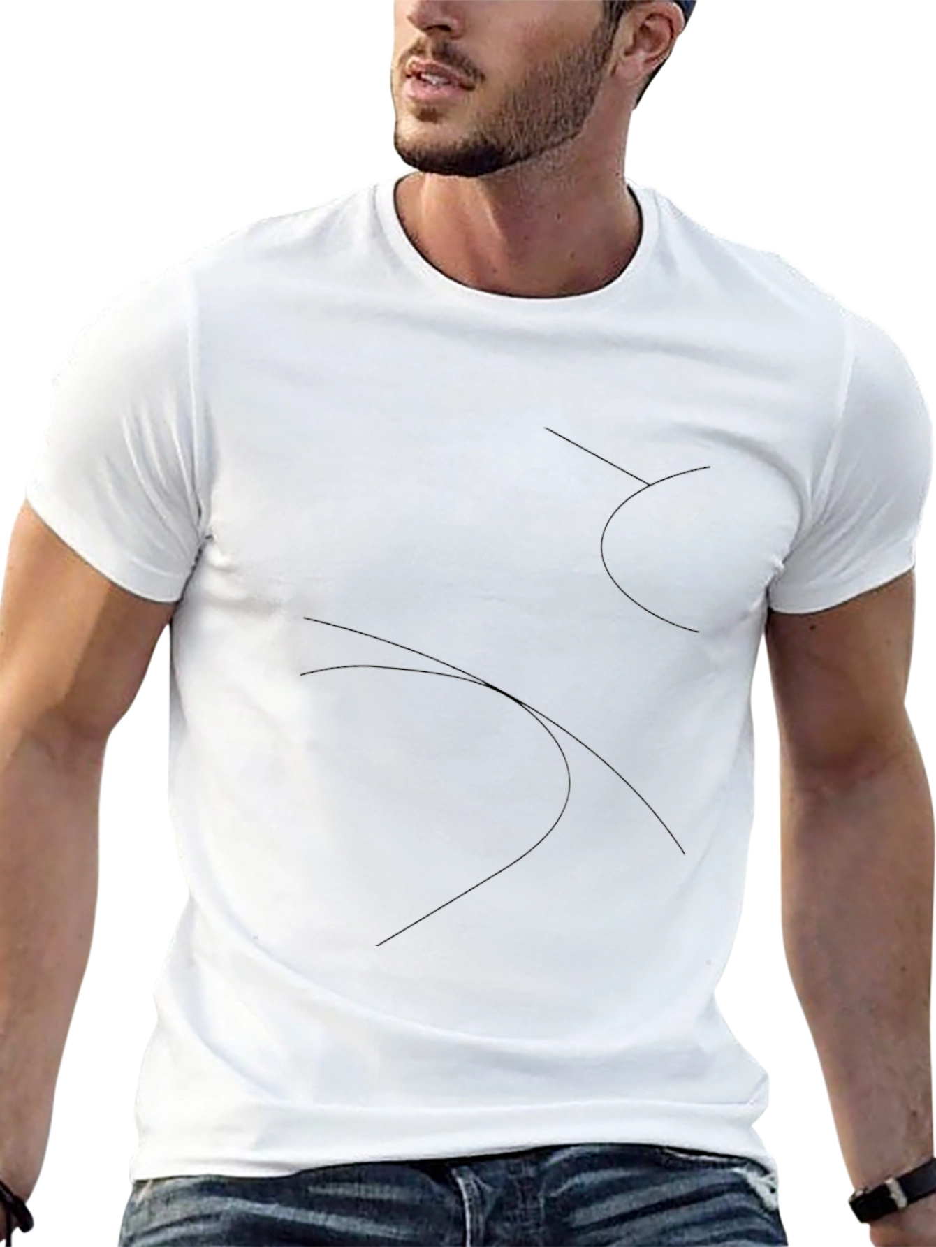 Classic Black Crew Neck T-Shirt for Men
