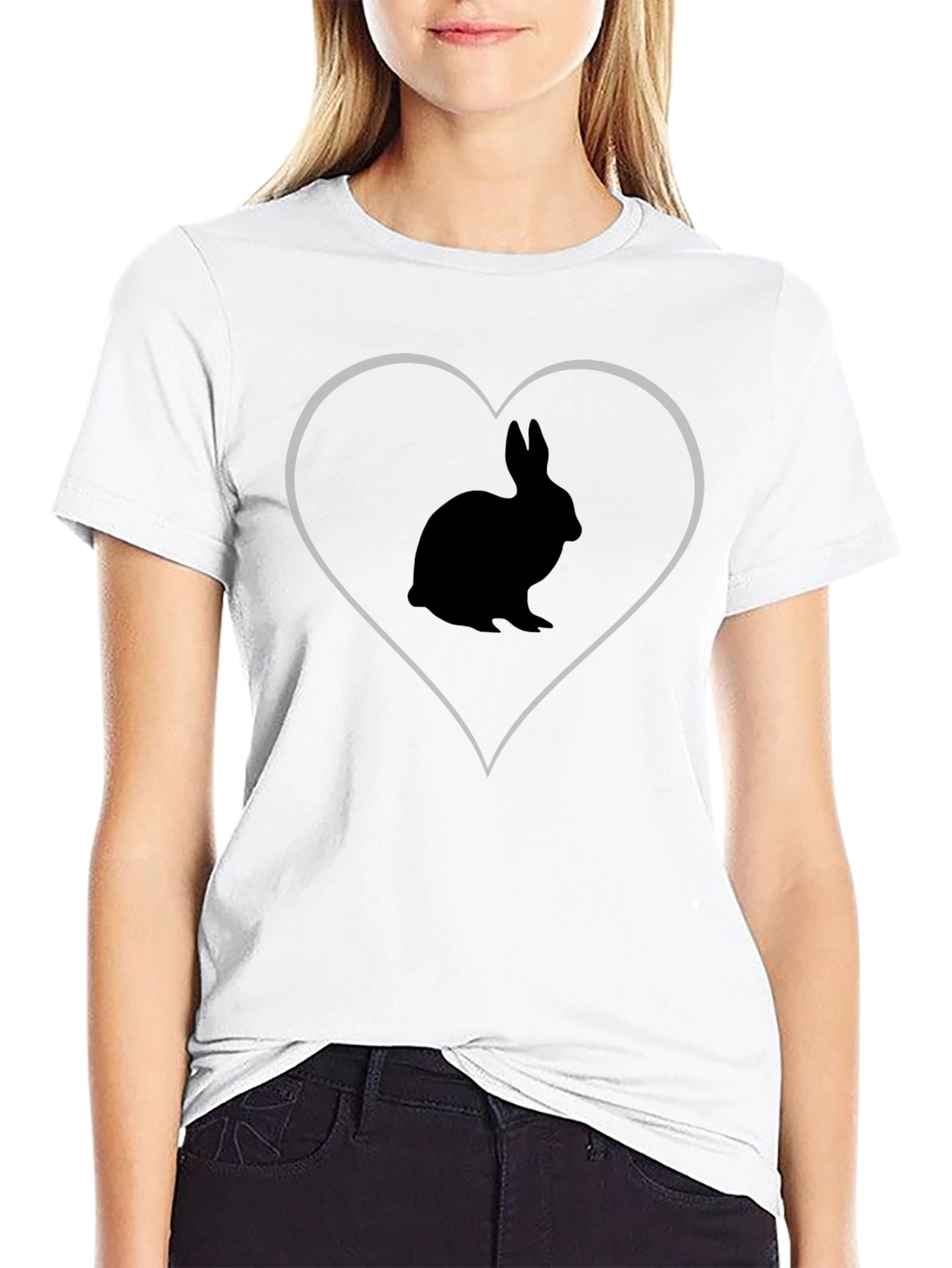 Rabbit Heart T-Shirt - Soft Cotton Tee