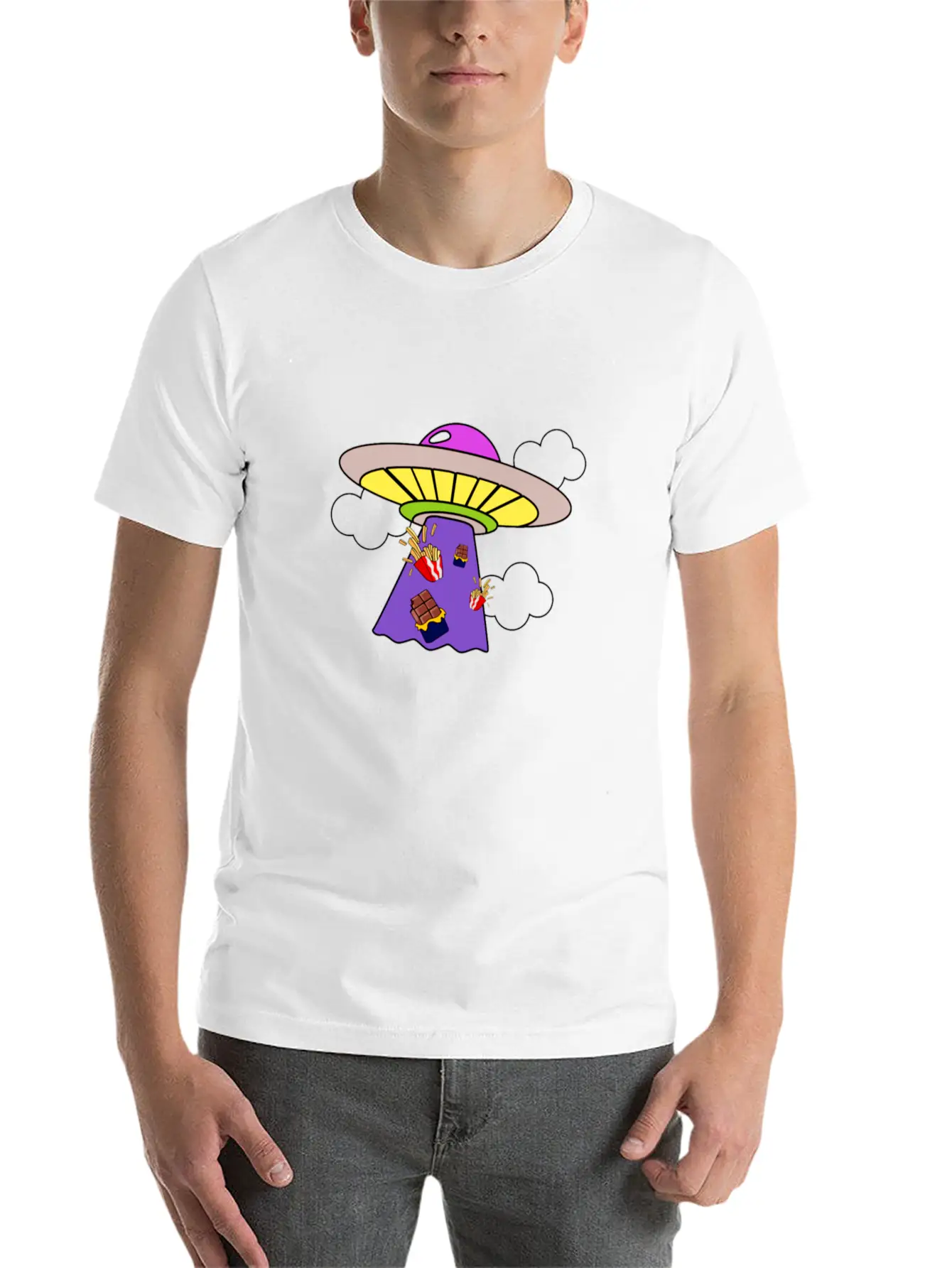 Snack Galaxy Unisex Short Sleeve Soft Cotton T-Shirt – Casual Everyday Wear