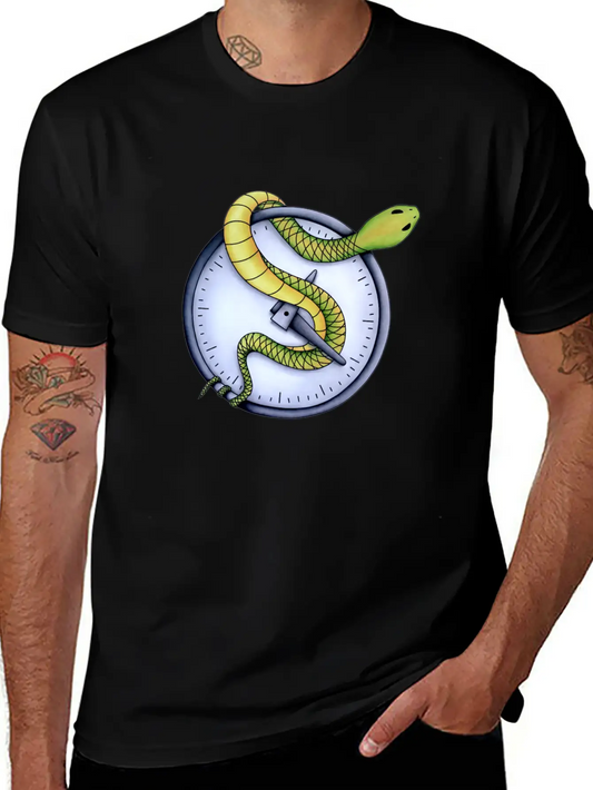 Snake In Time Stylish Everyday T-Shirt – Unisex Basic Cotton Tee