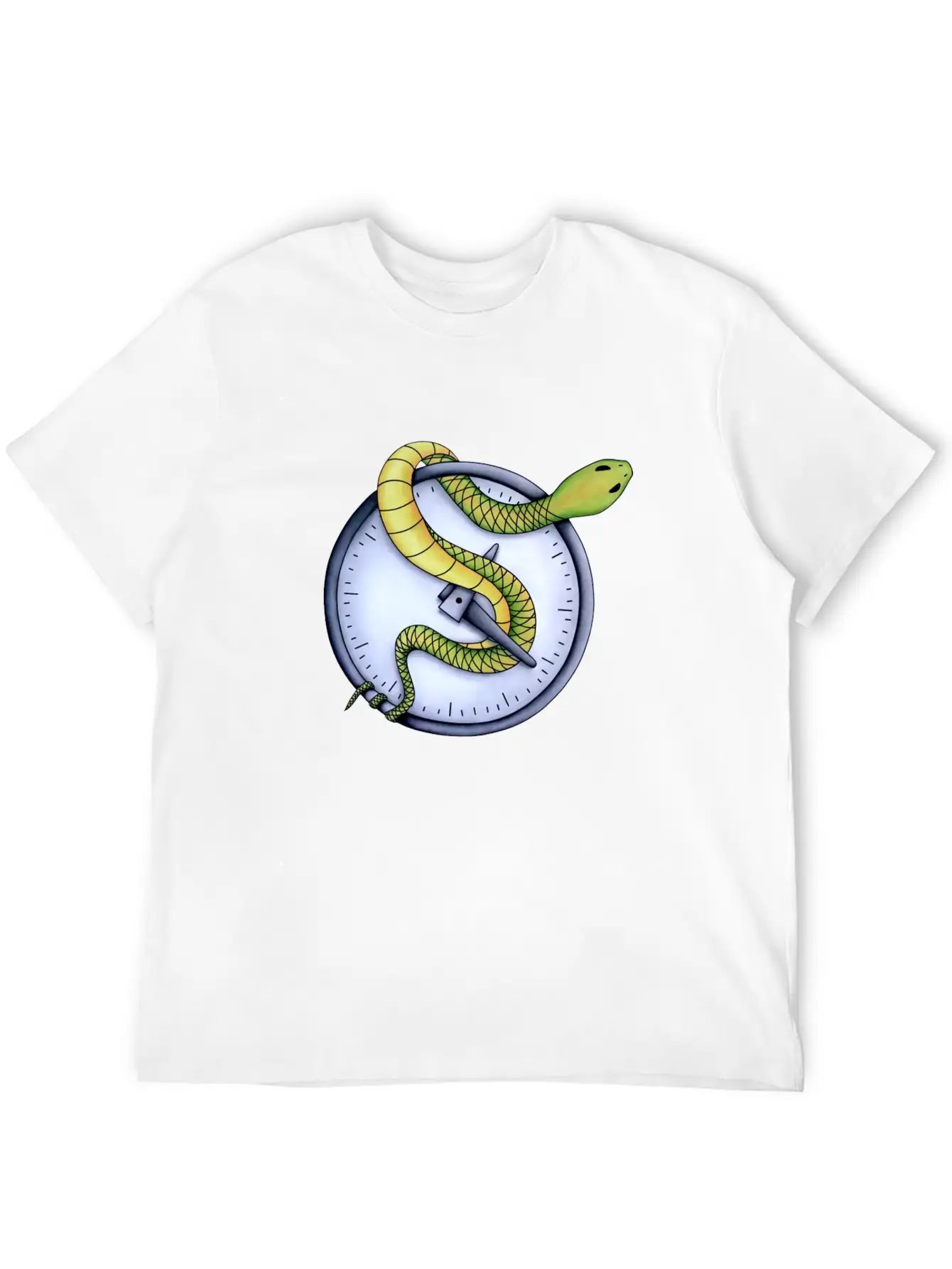 Snake In Time Stylish Everyday T-Shirt – Unisex Basic Cotton Tee