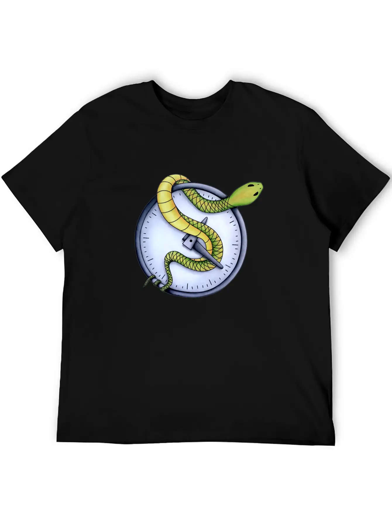 Snake In Time Stylish Everyday T-Shirt – Unisex Basic Cotton Tee