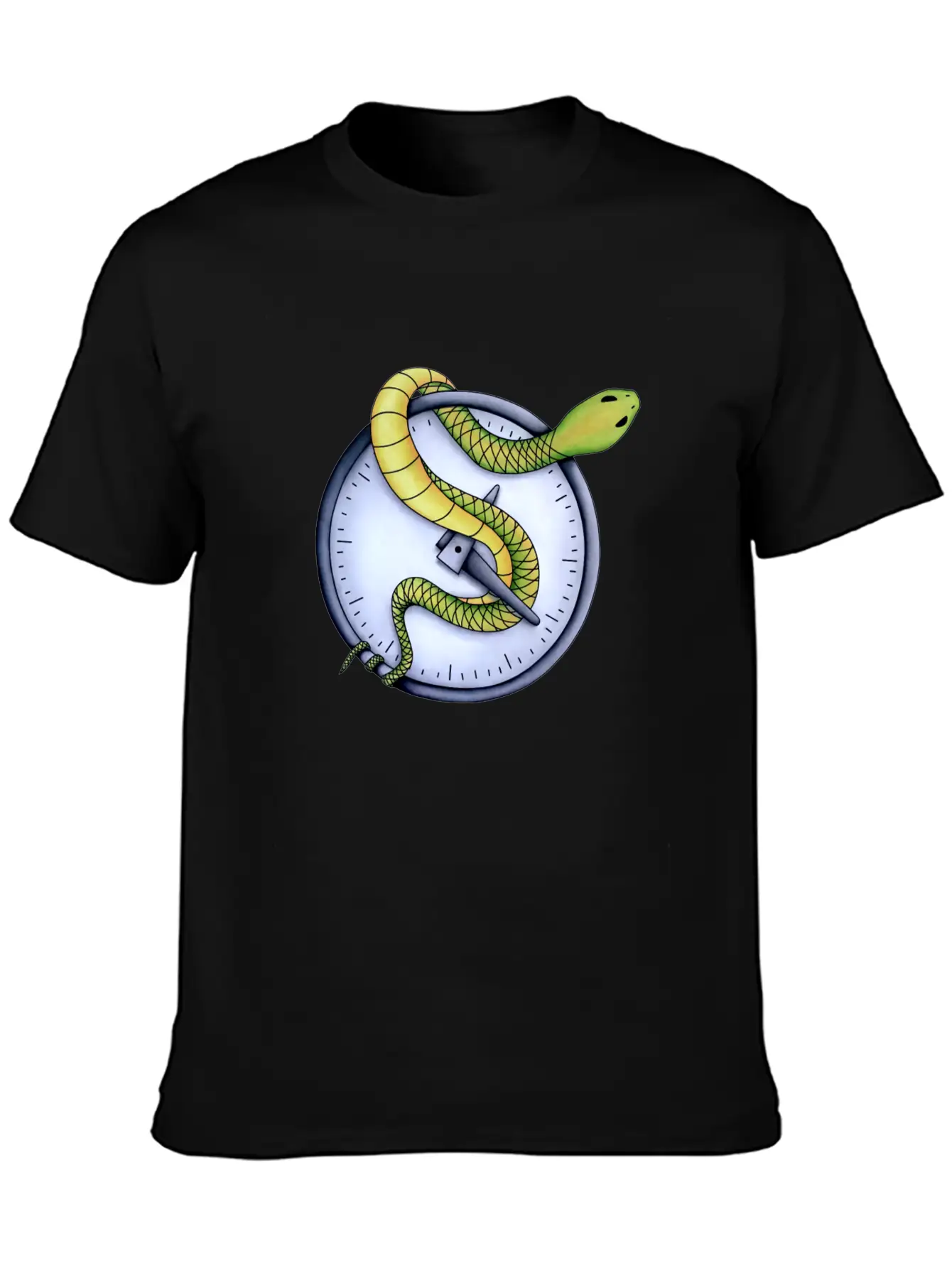 Snake In Time Stylish Everyday T-Shirt – Unisex Basic Cotton Tee