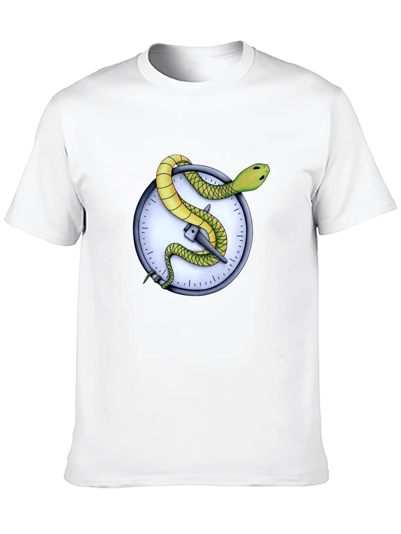 Snake In Time Stylish Everyday T-Shirt – Unisex Basic Cotton Tee