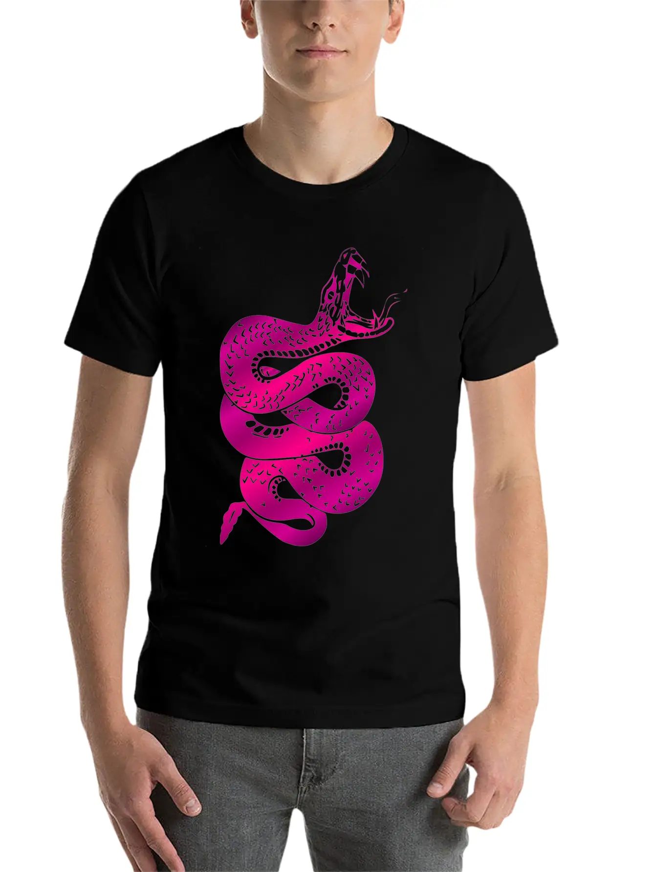 Snake Reptile Scales Comfortable Minimalist Graphic Tee – Summer Style Essential