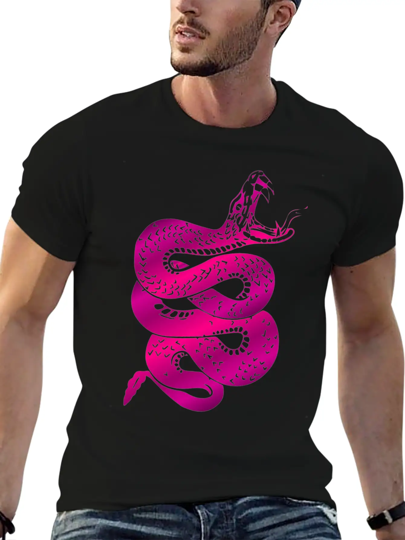 Snake Reptile Scales Comfortable Minimalist Graphic Tee – Summer Style Essential