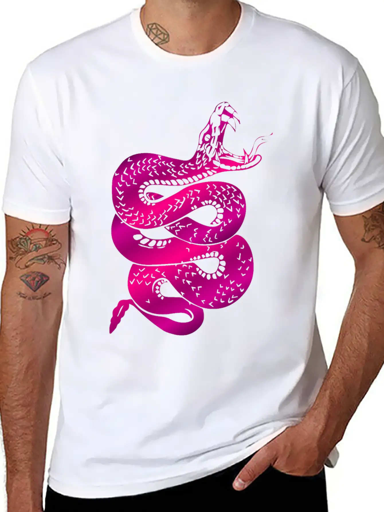 Snake Reptile Scales Comfortable Minimalist Graphic Tee – Summer Style Essential