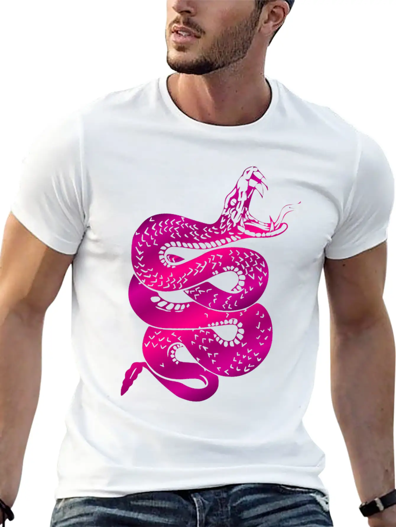 Snake Reptile Scales Comfortable Minimalist Graphic Tee – Summer Style Essential