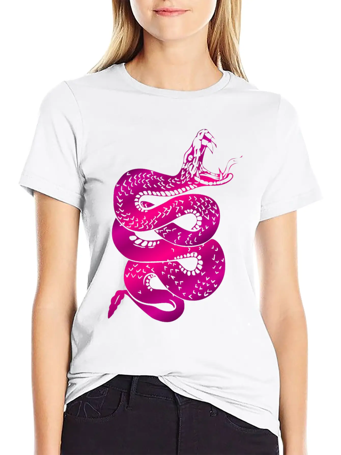 Snake Reptile Scales Comfortable Minimalist Graphic Tee – Summer Style Essential